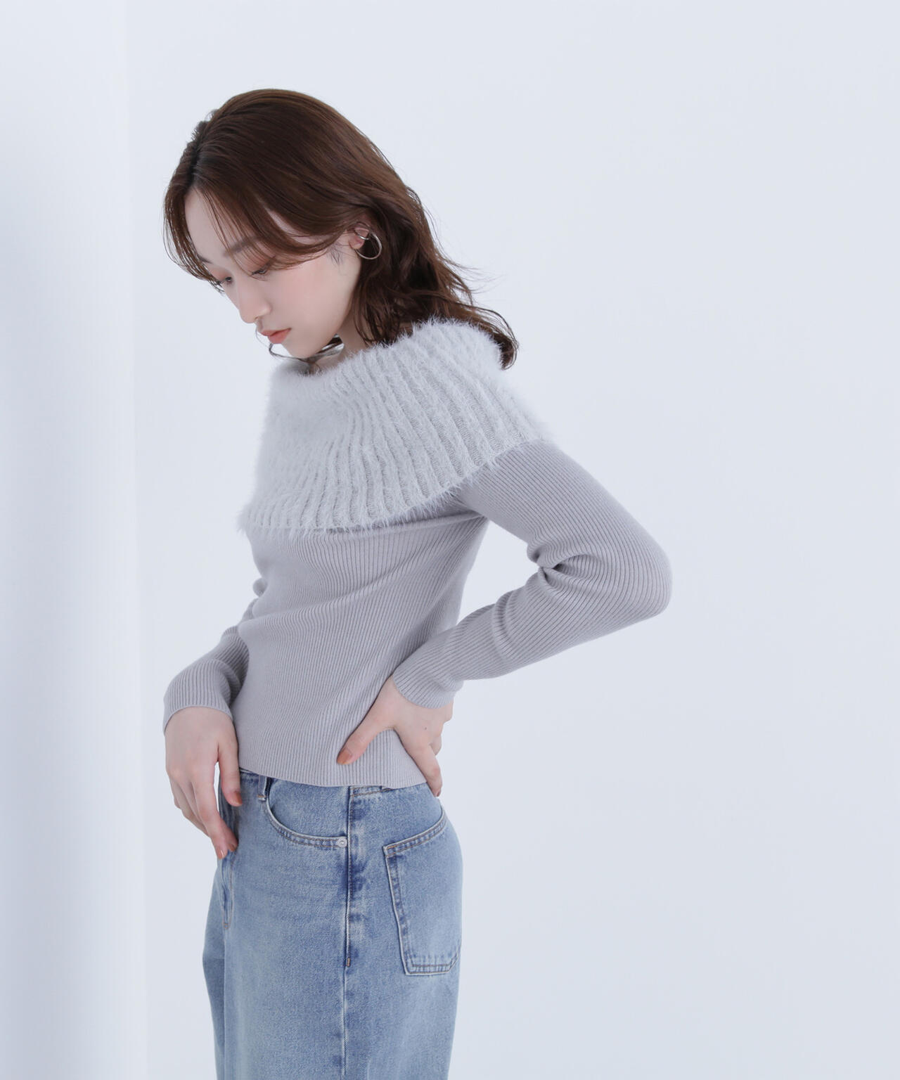 シャギーオフショルニット | NATURAL BEAUTY BASIC（ナチュラル