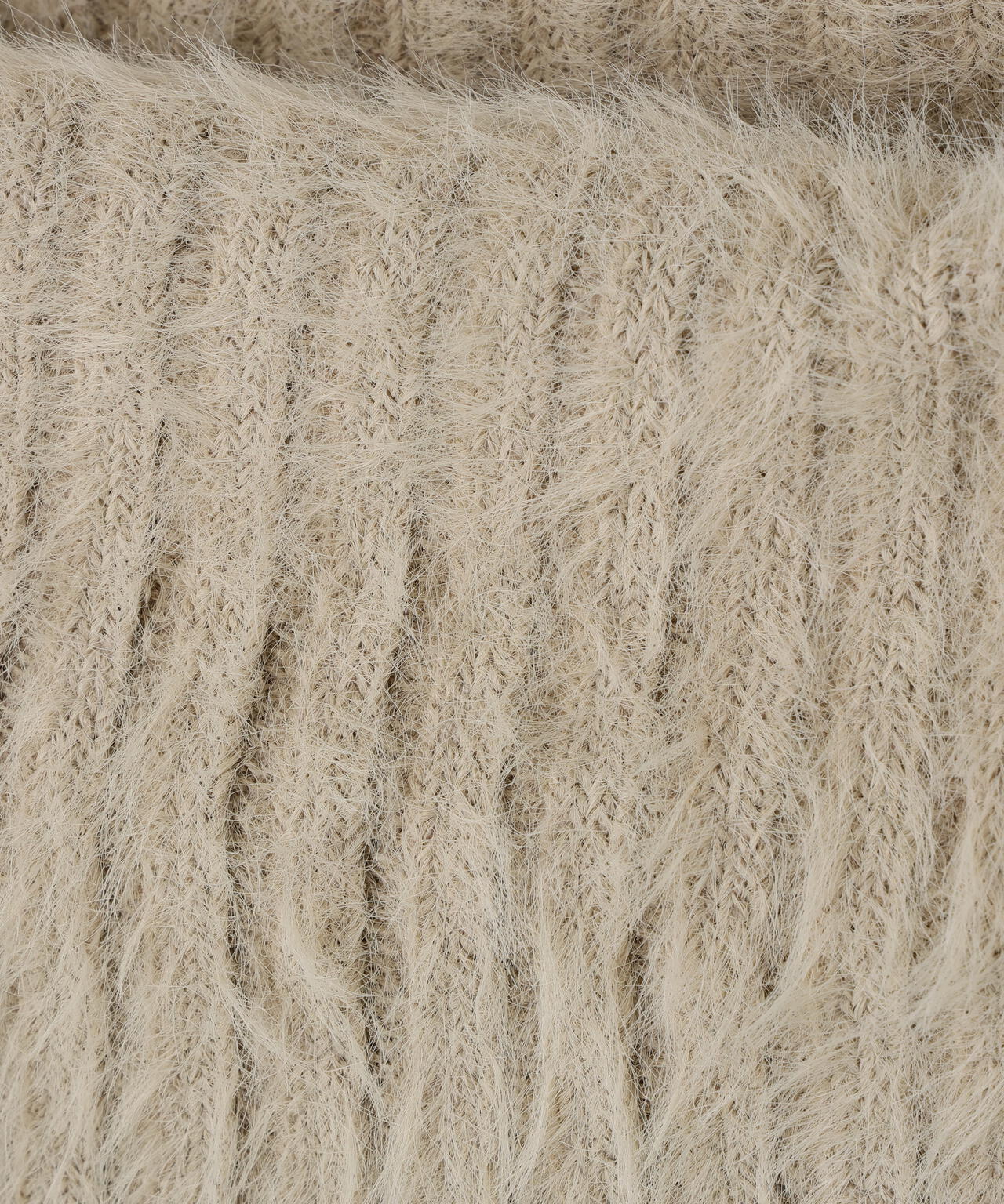 シャギーオフショルニット