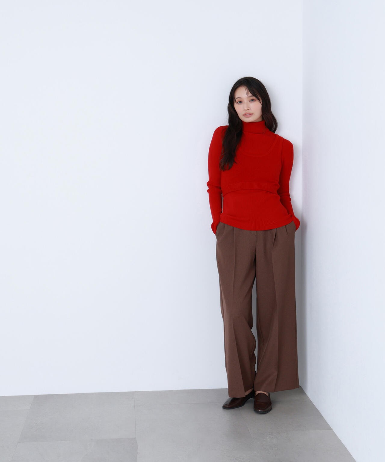 【BLANC】ビスチェレイヤードニット