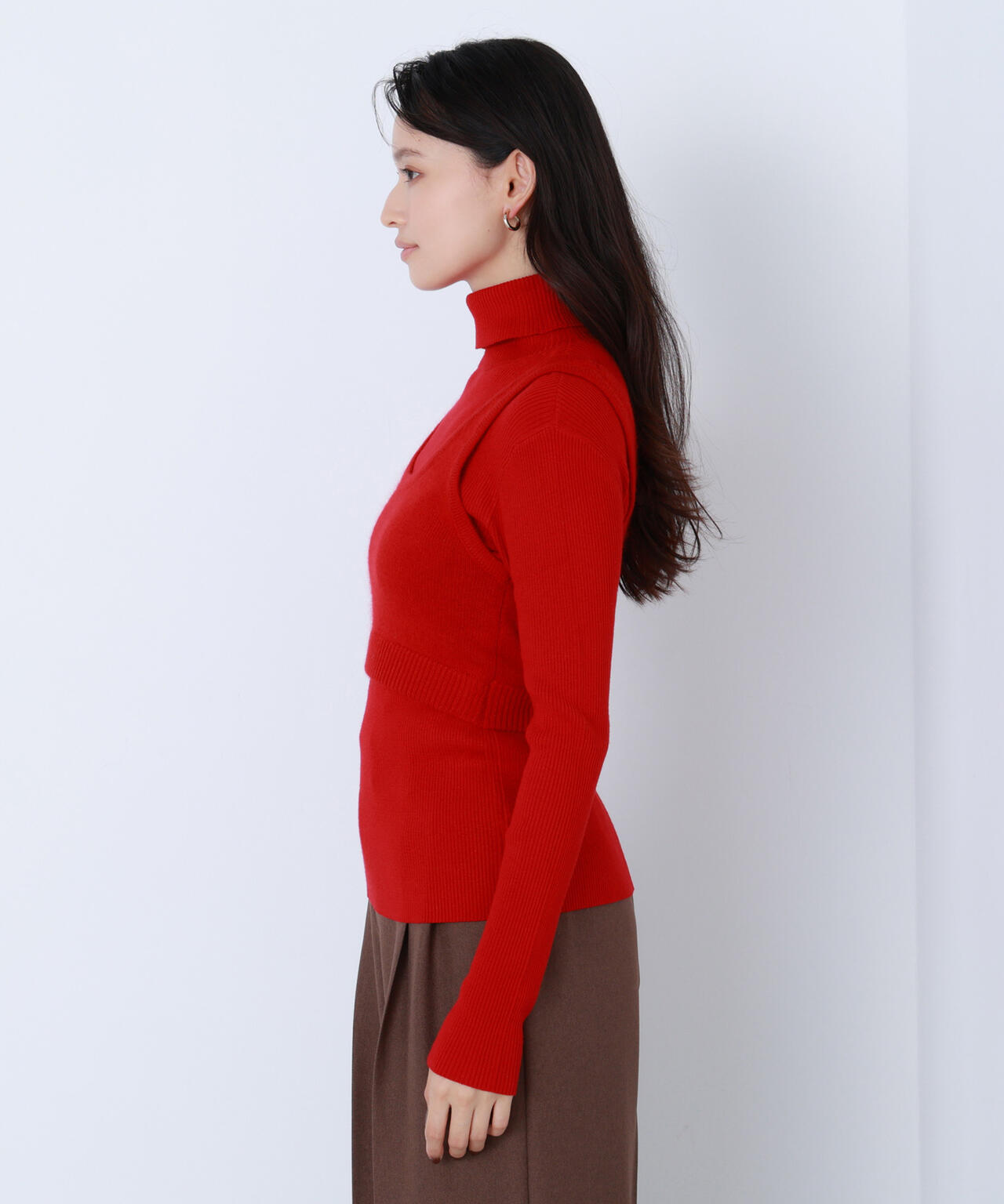 【BLANC】ビスチェレイヤードニット