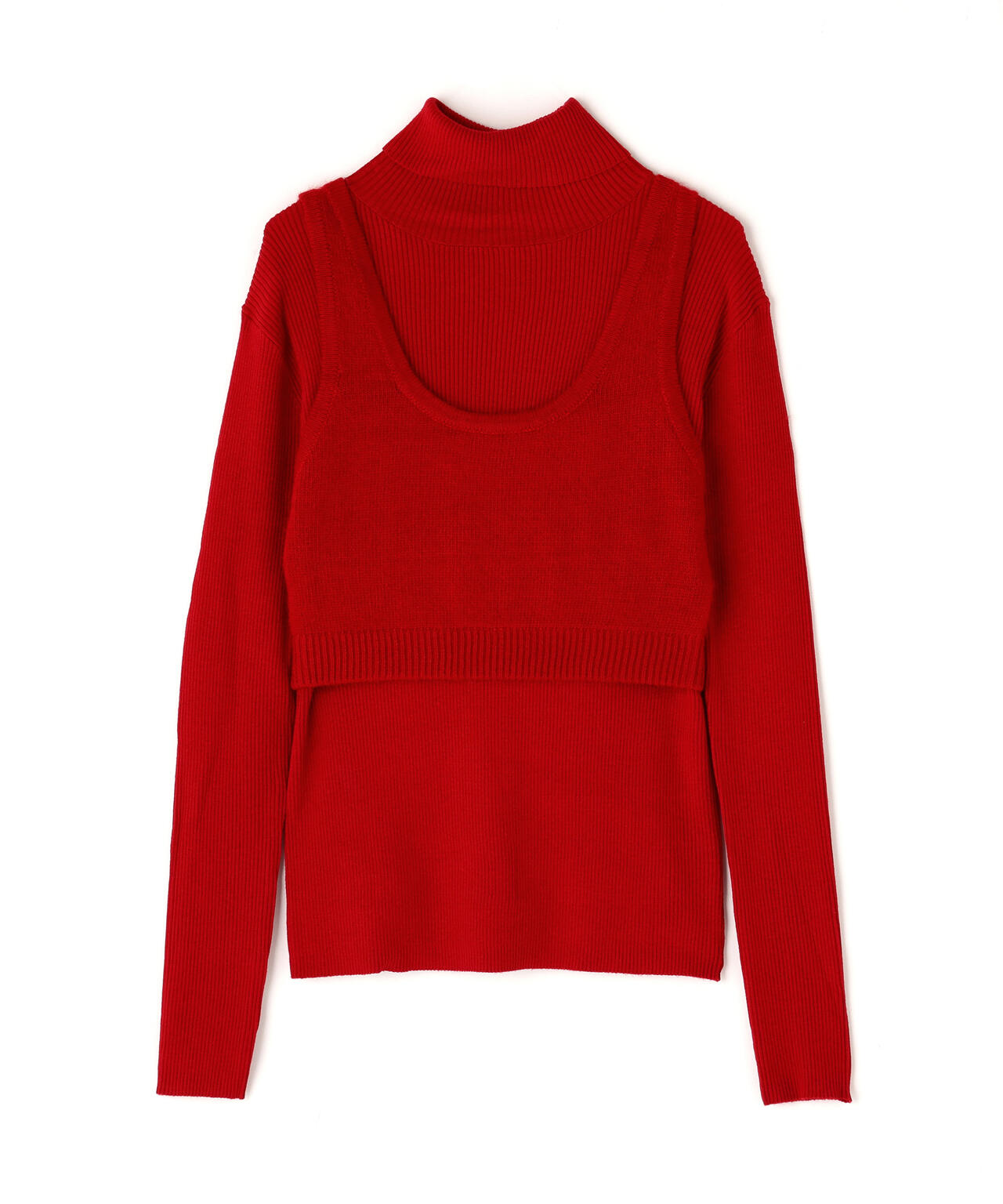 【BLANC】ビスチェレイヤードニット