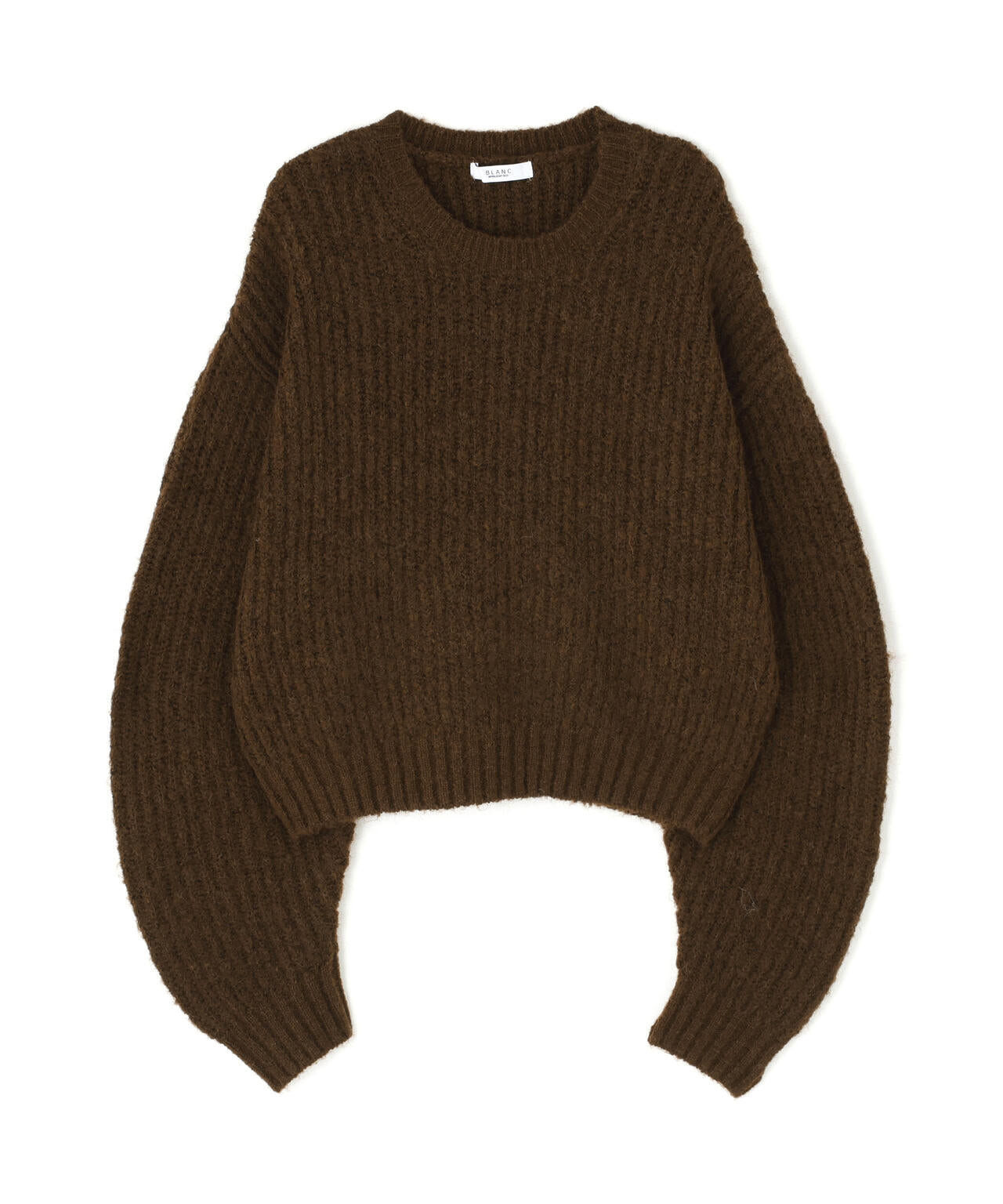 【BLANC】クロップドアゼフォルムニット