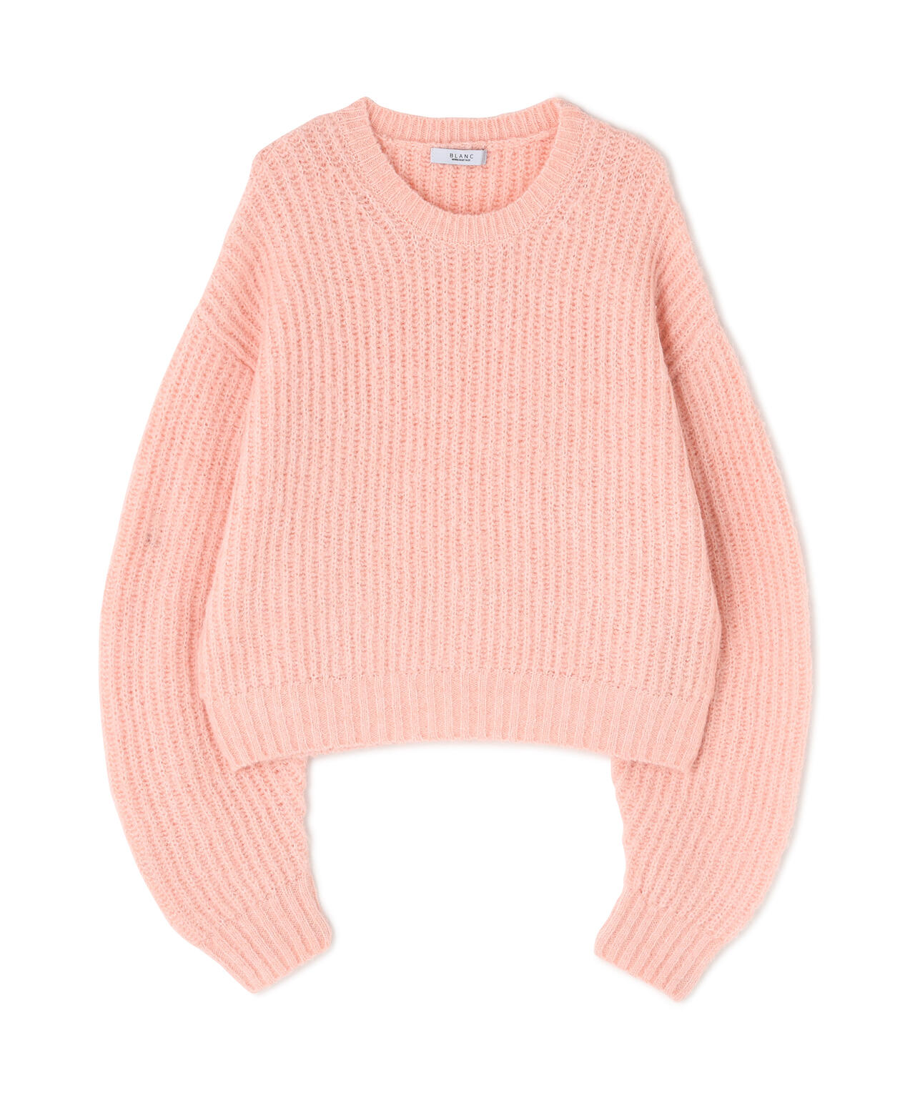 【BLANC】クロップドアゼフォルムニット