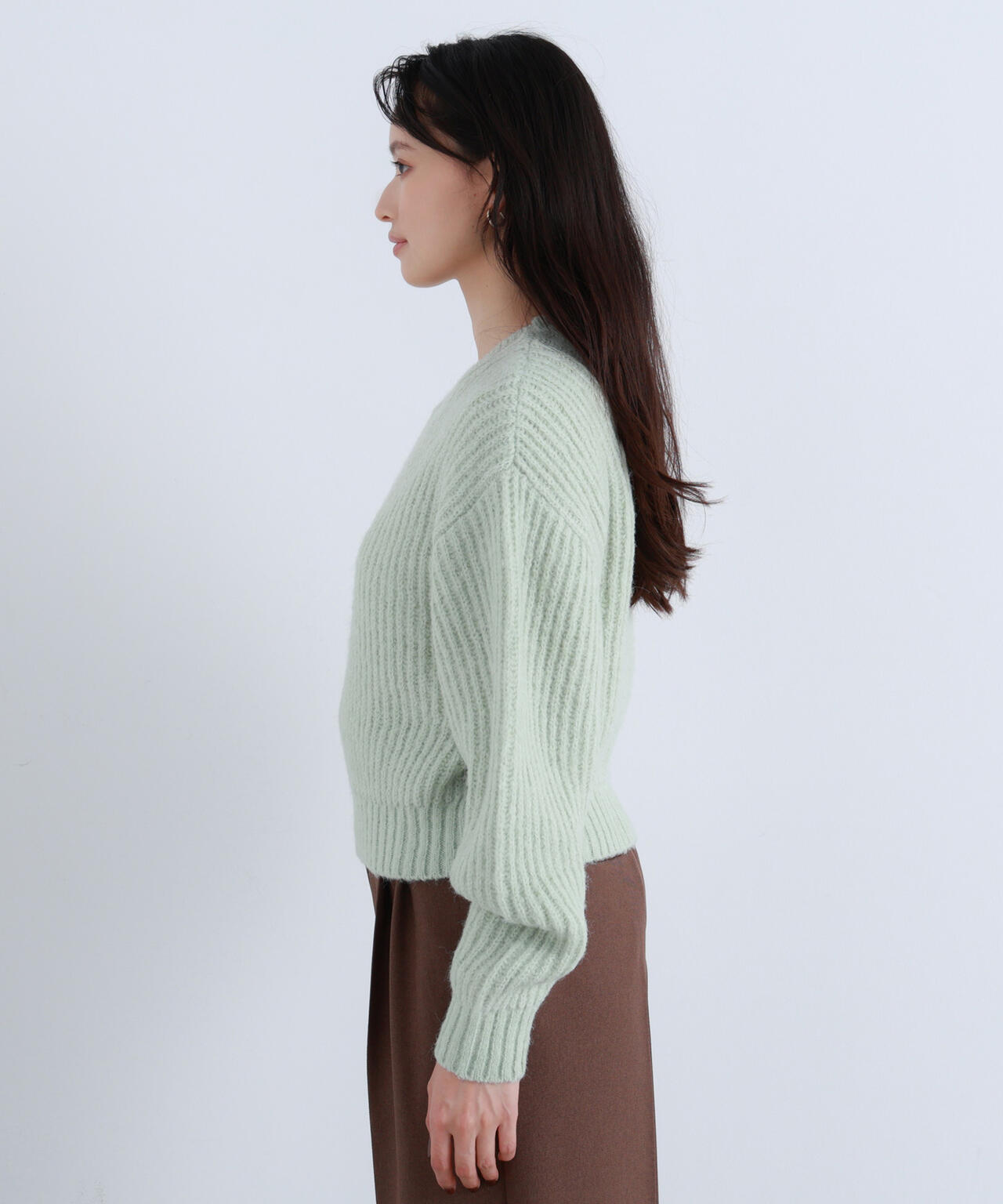 BLANC】クロップドアゼフォルムニット | NATURAL BEAUTY BASIC