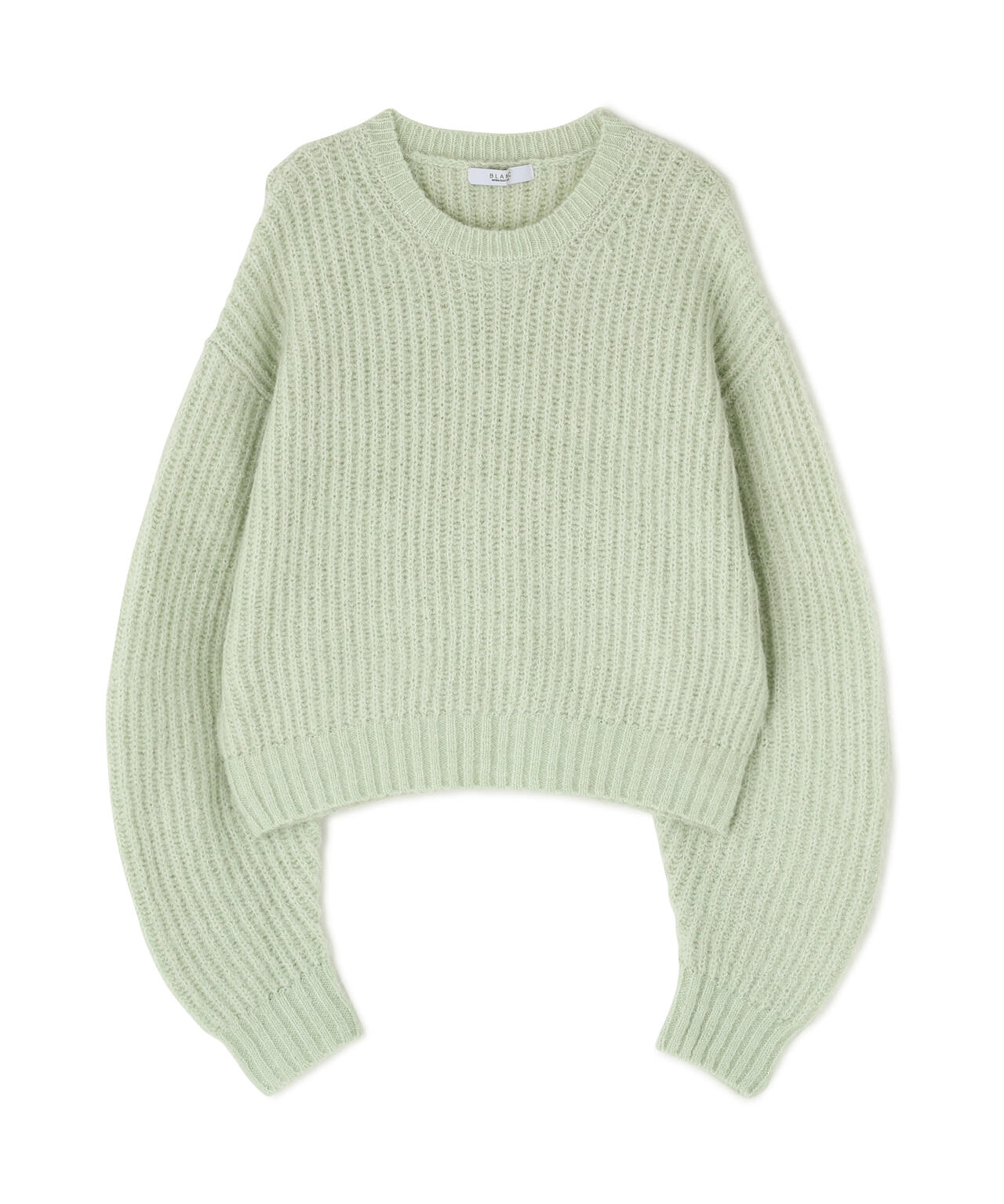 【BLANC】クロップドアゼフォルムニット