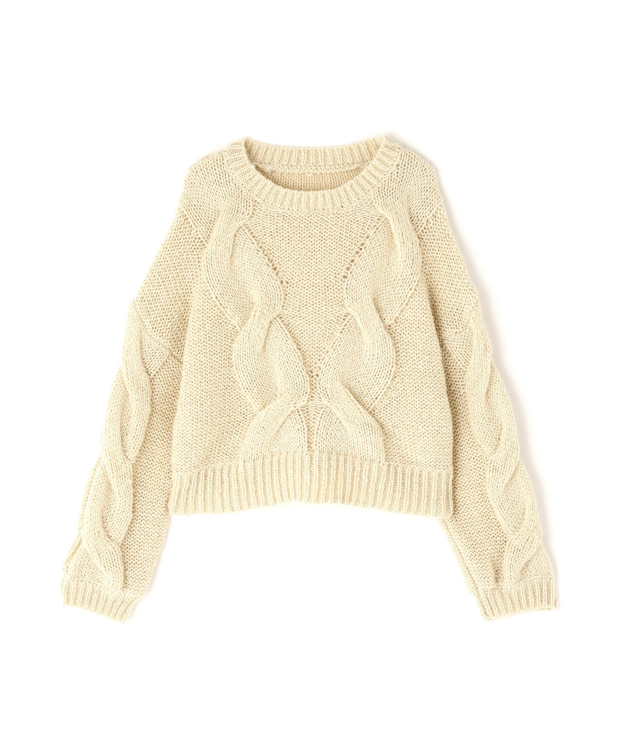 Oggi掲載】クロップドビッグケーブルニット | NATURAL BEAUTY BASIC