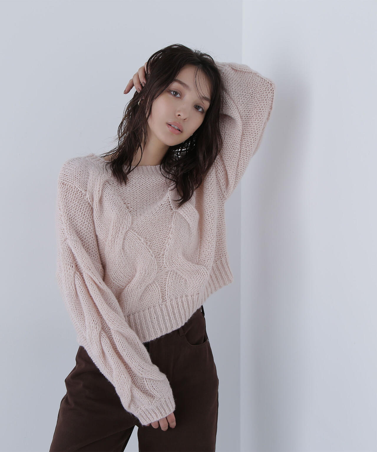 Oggi掲載】クロップドビッグケーブルニット | NATURAL BEAUTY BASIC