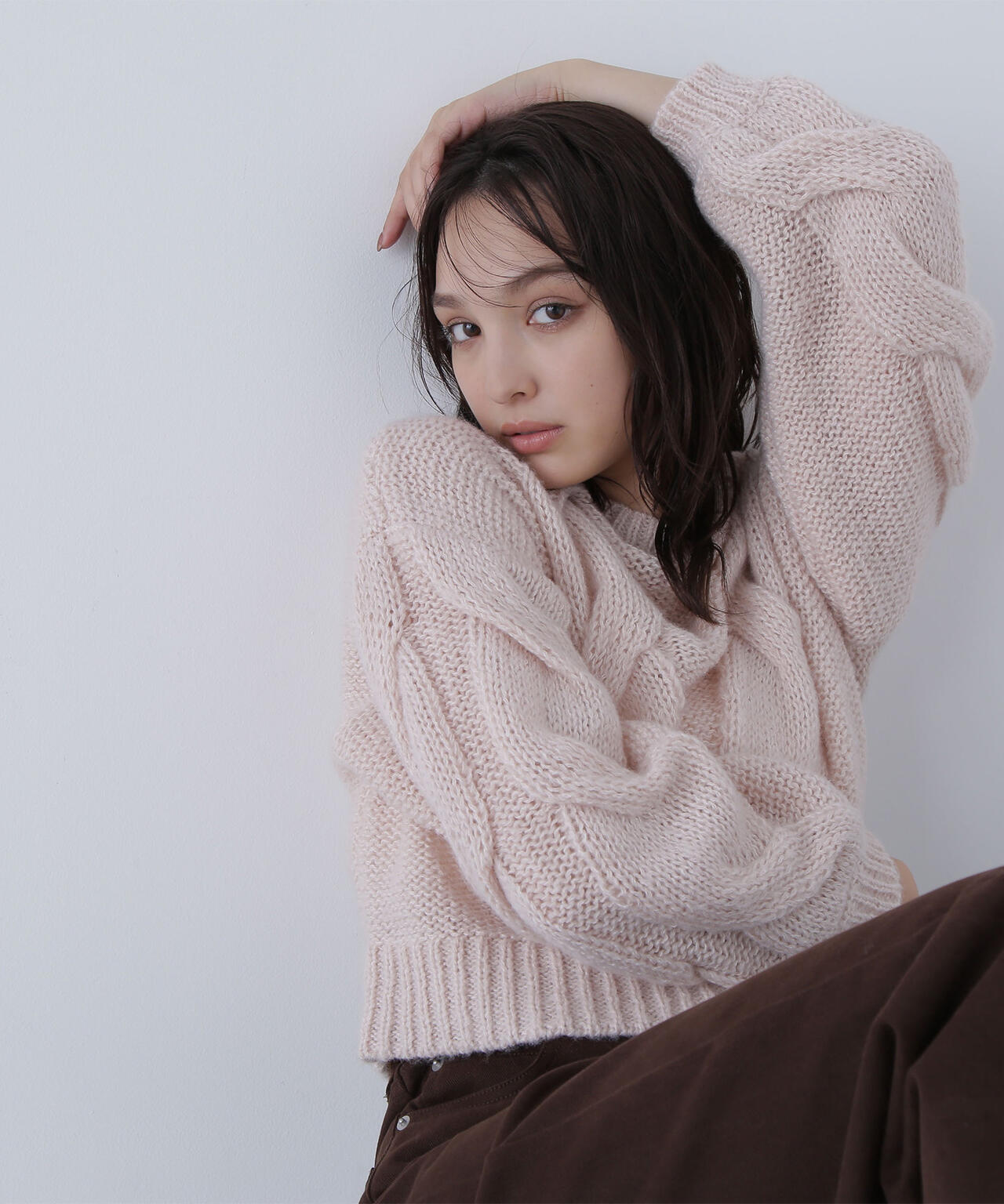 Oggi掲載】クロップドビッグケーブルニット | NATURAL BEAUTY BASIC