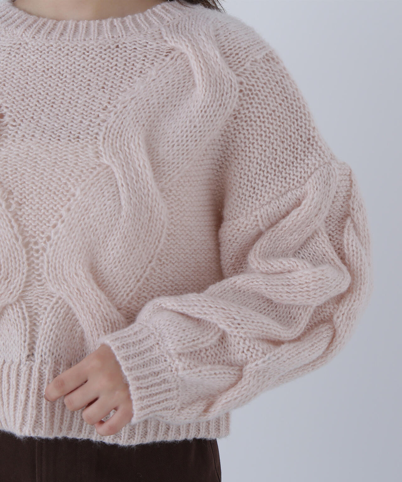 Oggi掲載】クロップドビッグケーブルニット | NATURAL BEAUTY BASIC