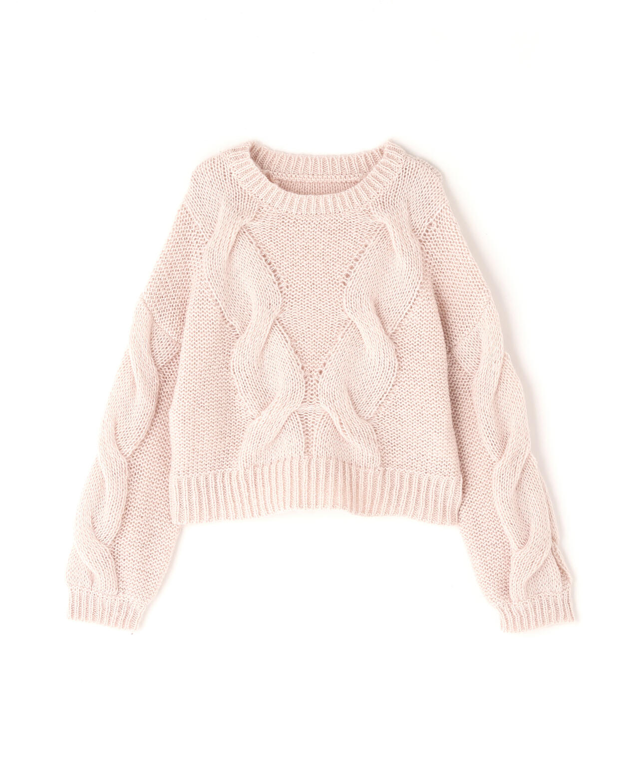 【Oggi掲載】クロップドビッグケーブルニット