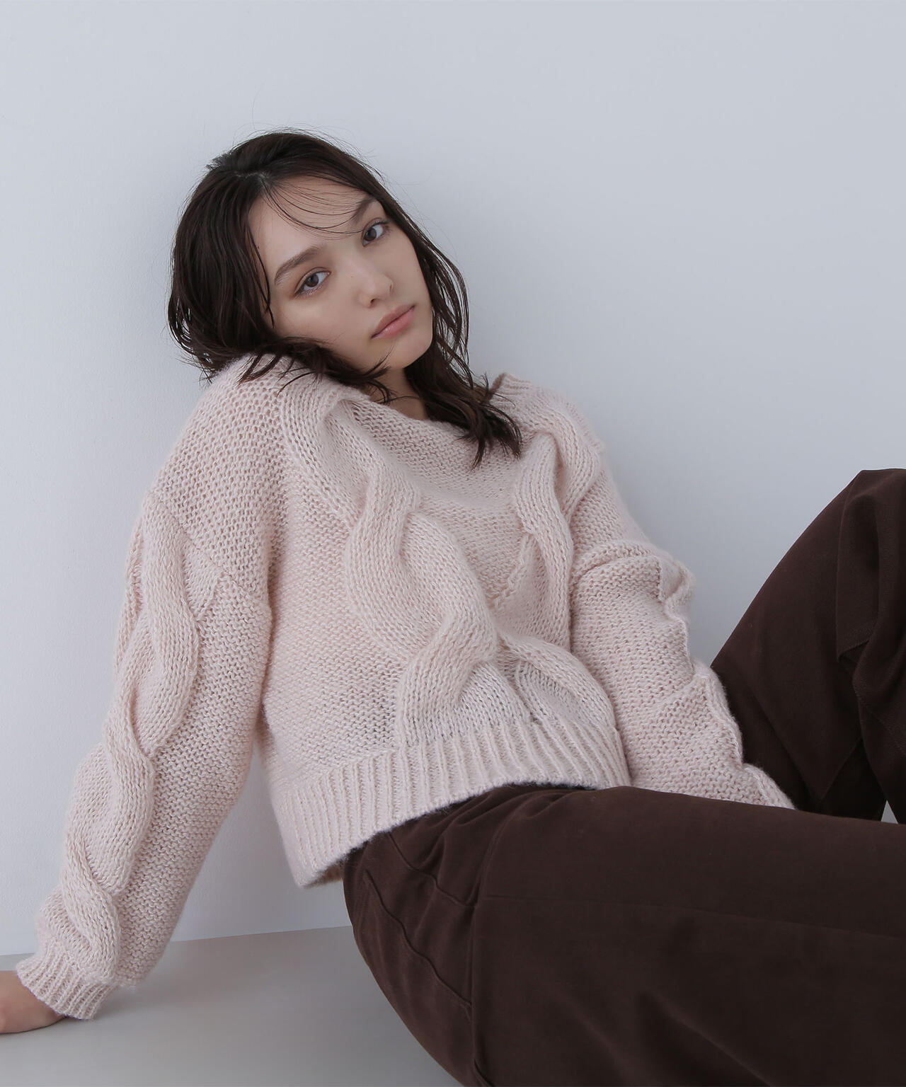 Oggi掲載】クロップドビッグケーブルニット | NATURAL BEAUTY BASIC