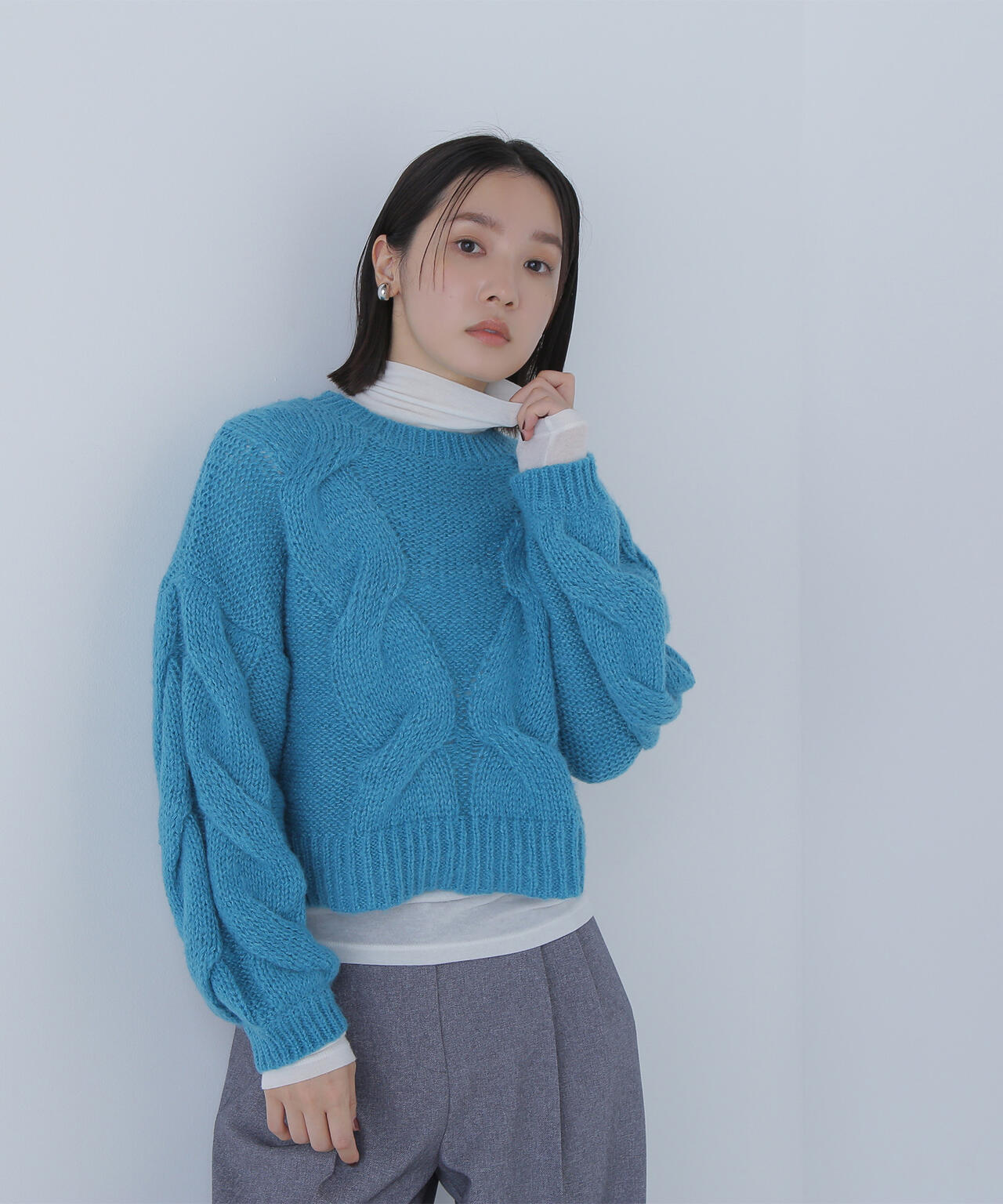 Oggi掲載】クロップドビッグケーブルニット | NATURAL BEAUTY BASIC