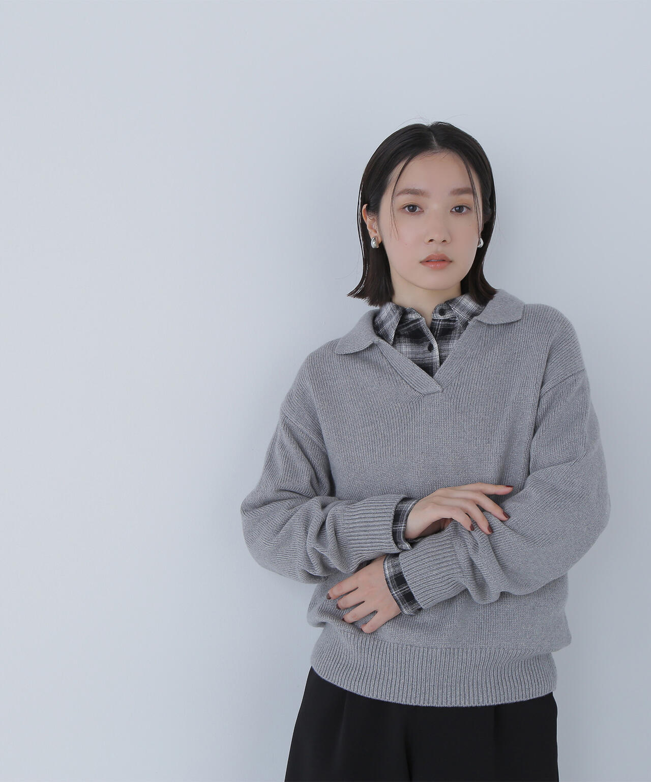 スキッパーポロニット | NATURAL BEAUTY BASIC（ナチュラル