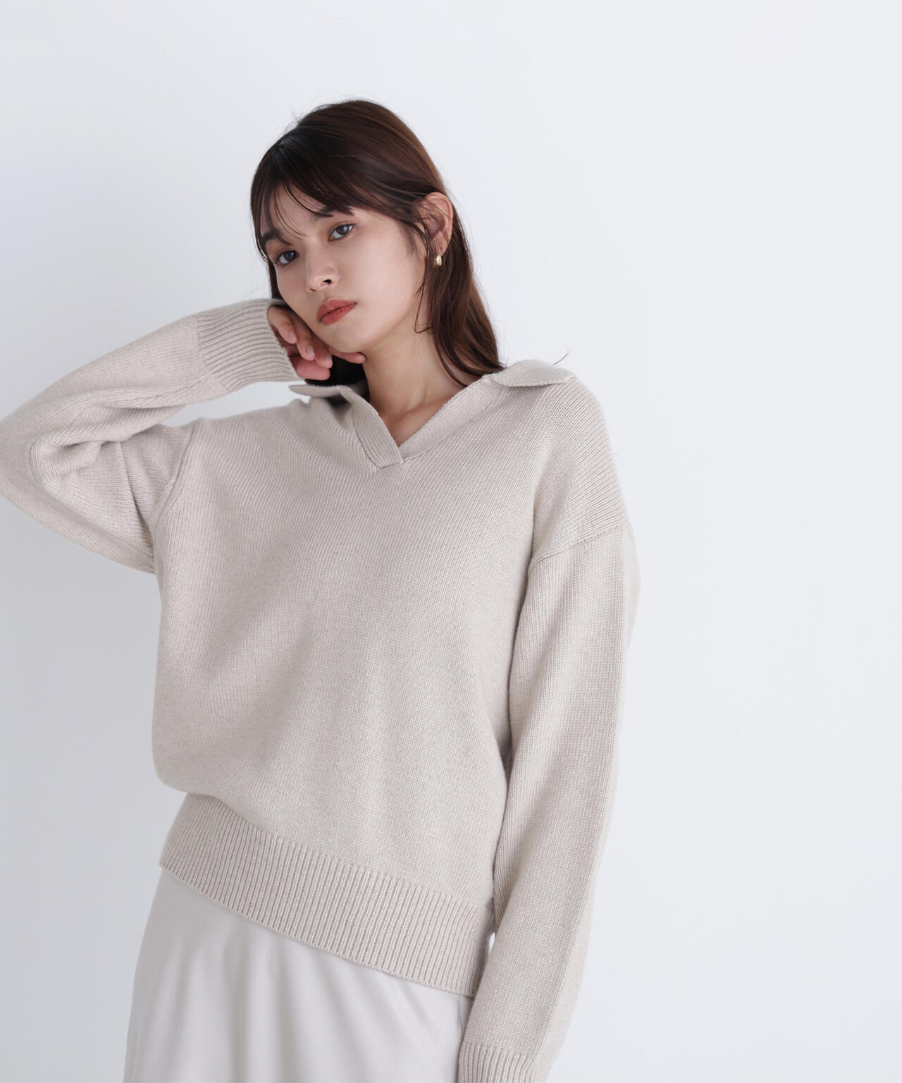 スキッパーポロニット | NATURAL BEAUTY BASIC（ナチュラル