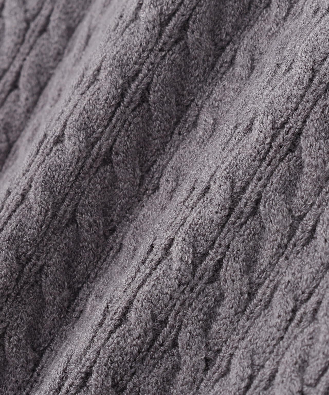 シャツカラードッキングケーブルニット