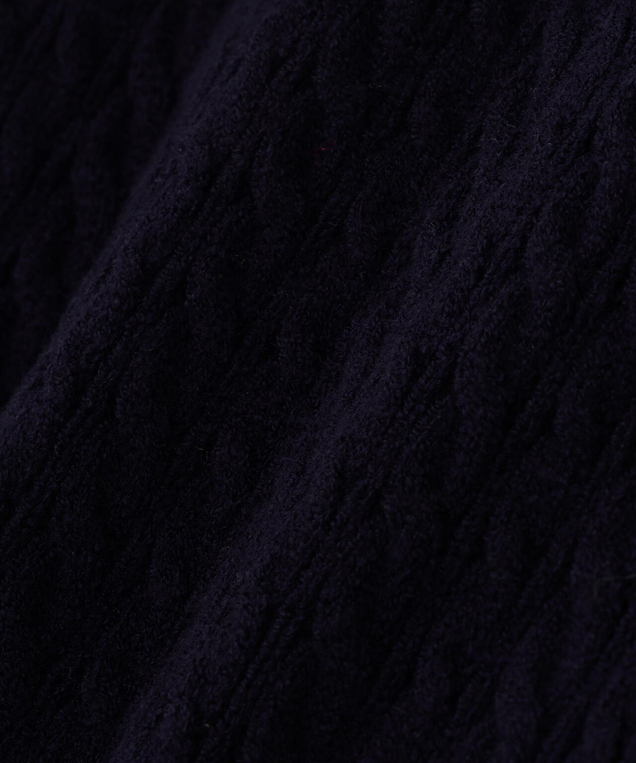 シャツカラードッキングケーブルニット