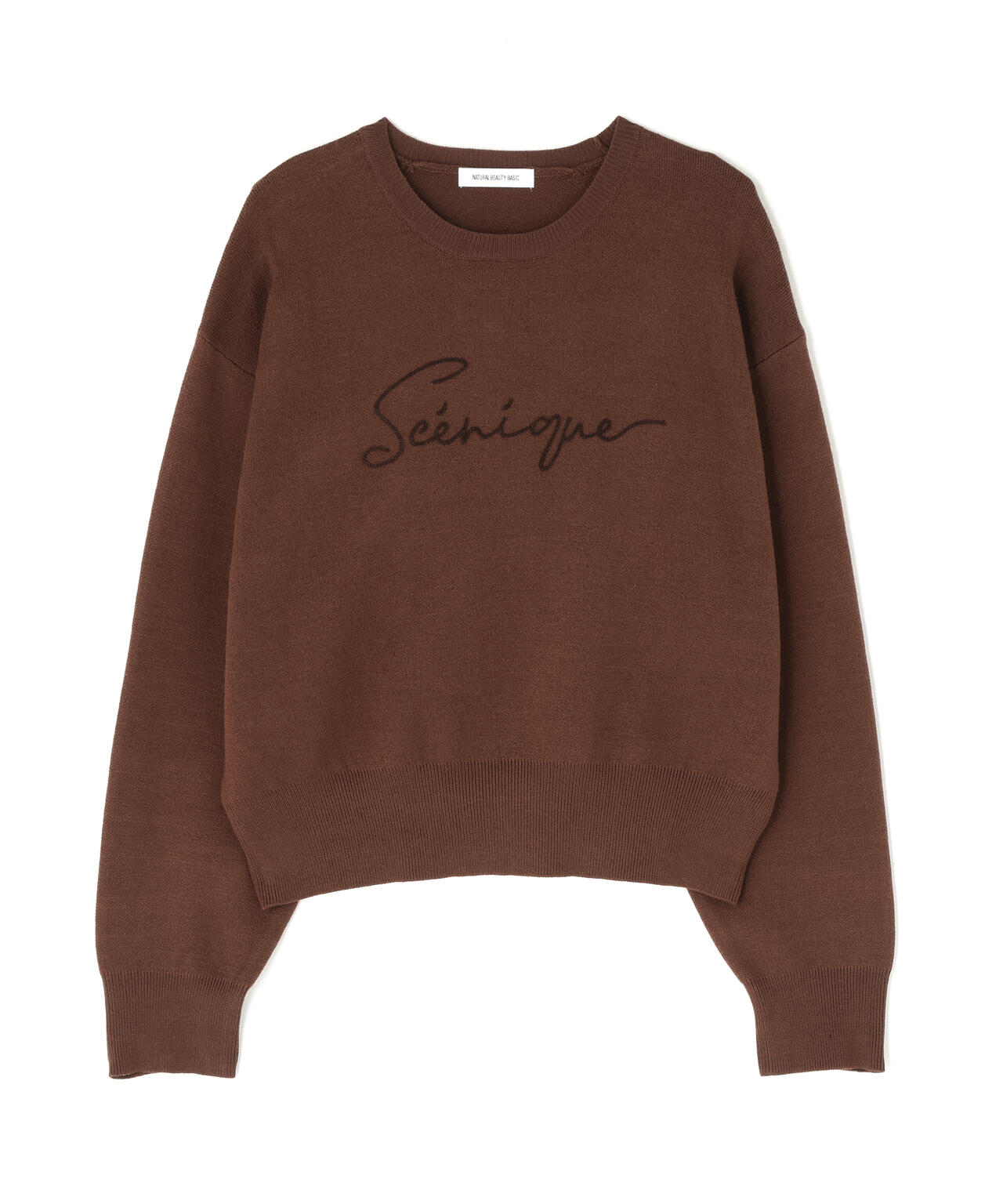 ロゴ刺繍ニット | NATURAL BEAUTY BASIC（ナチュラルビューティー