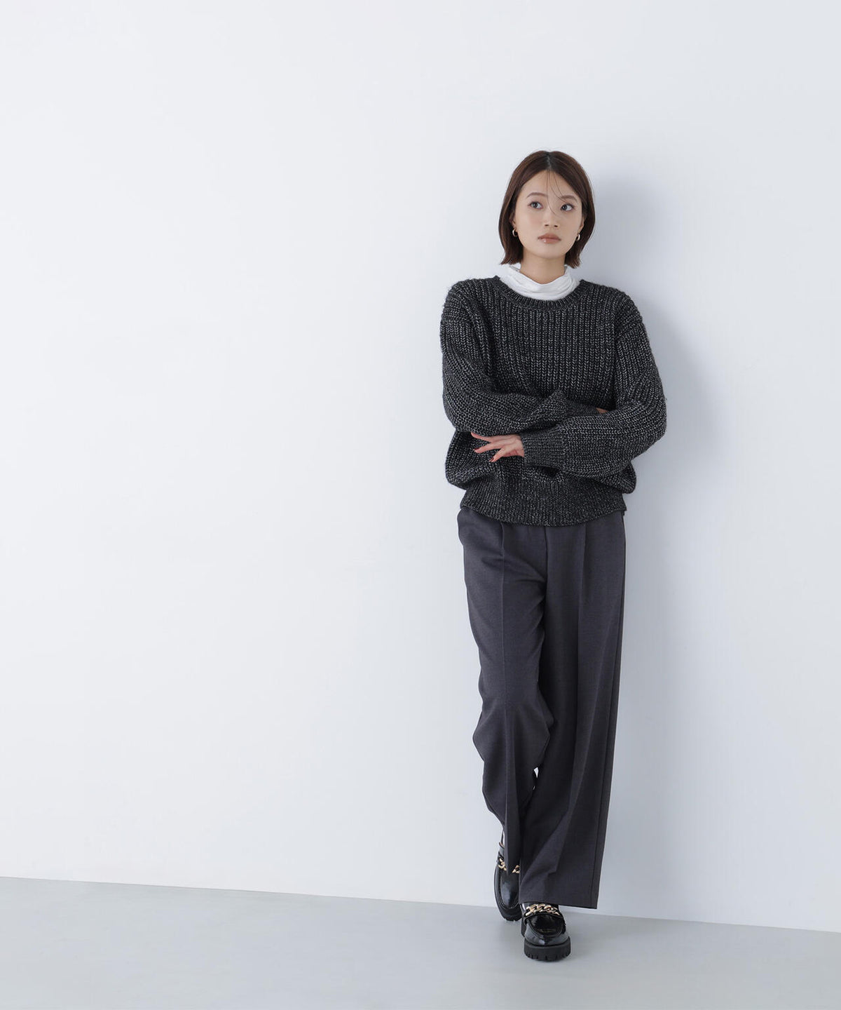 ローゲージボクシーニット