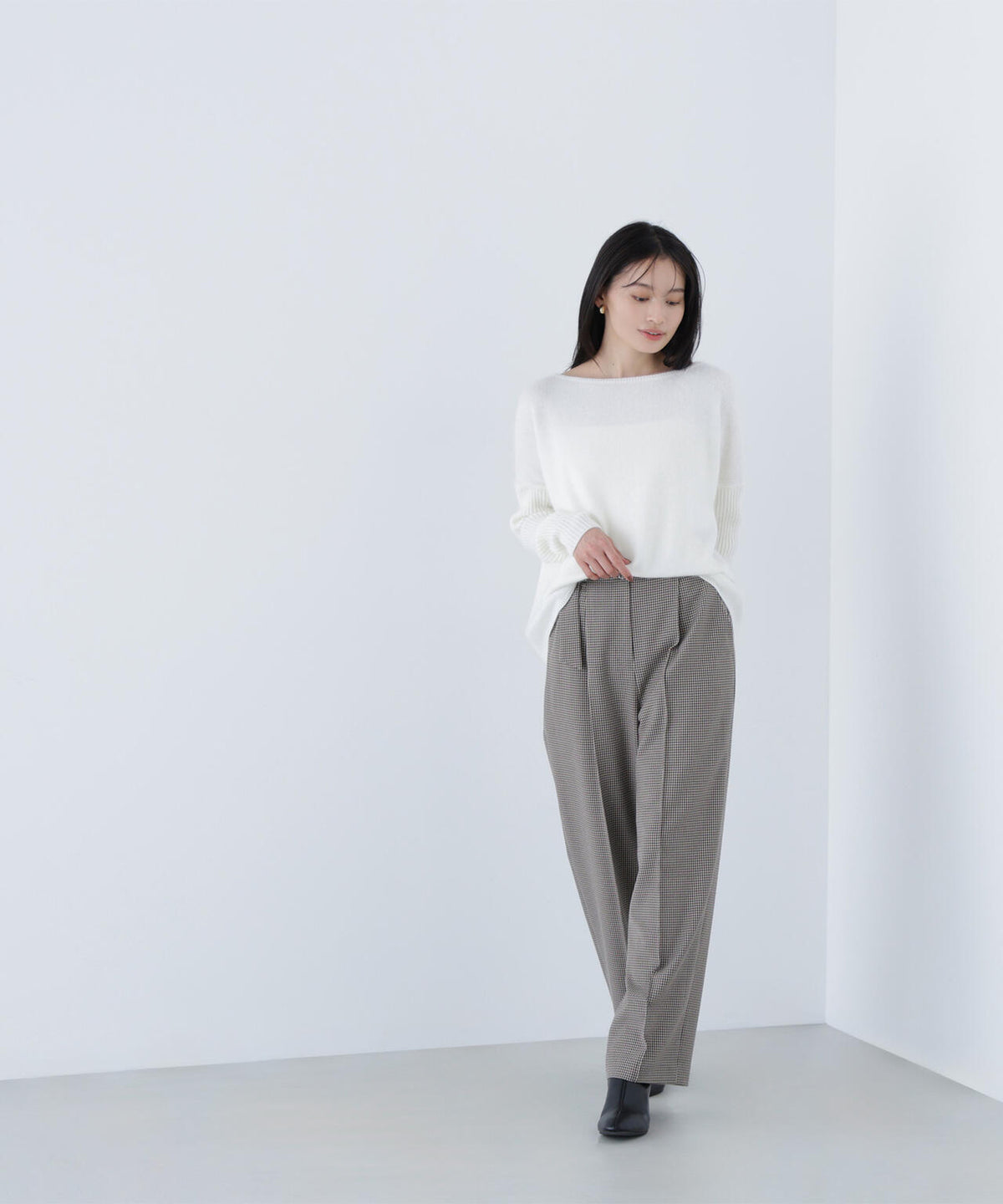 ウールブレンドヘアリーニット