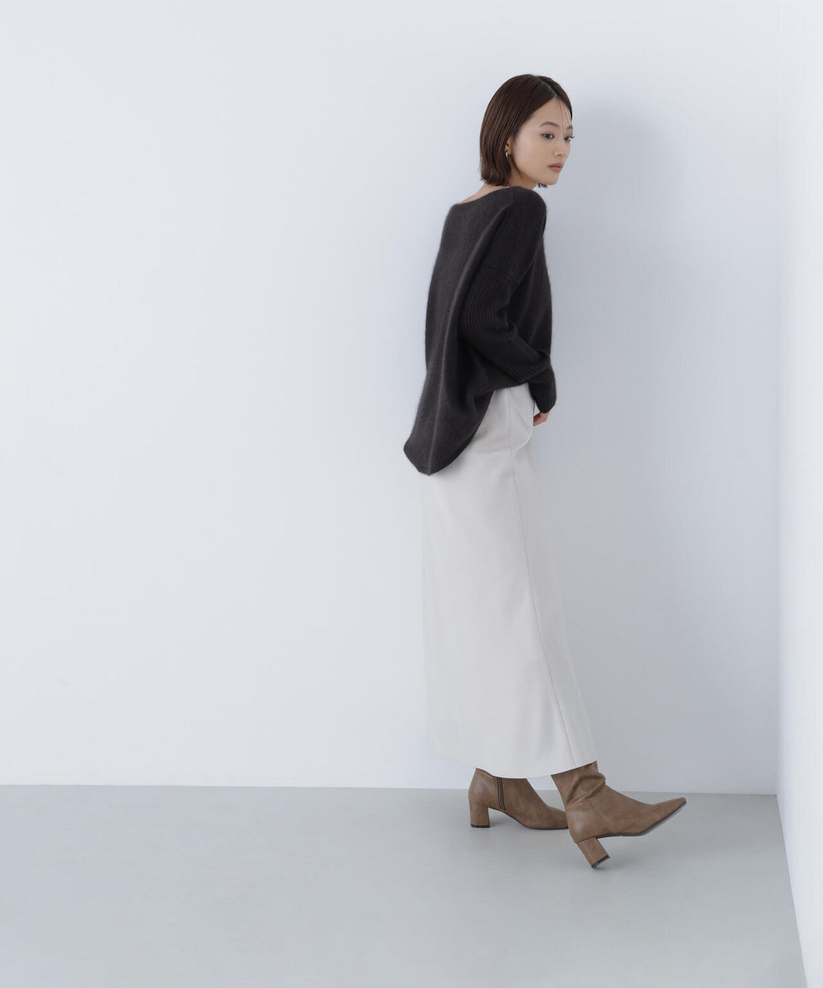 ウールブレンドヘアリーニット