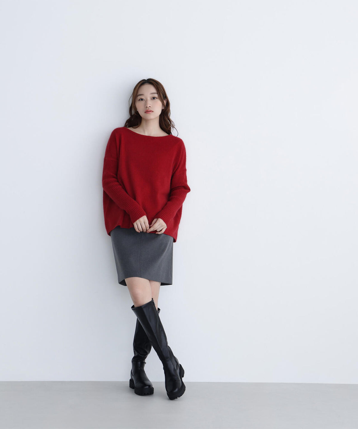 ウールブレンドヘアリーニット