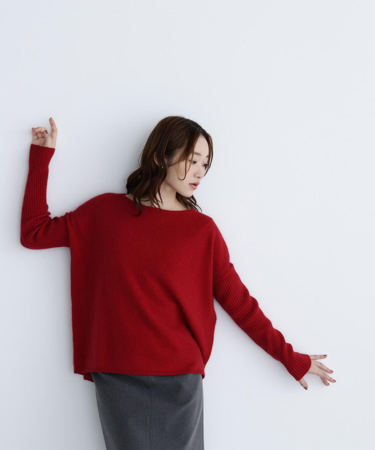 ウールブレンドヘアリーニット