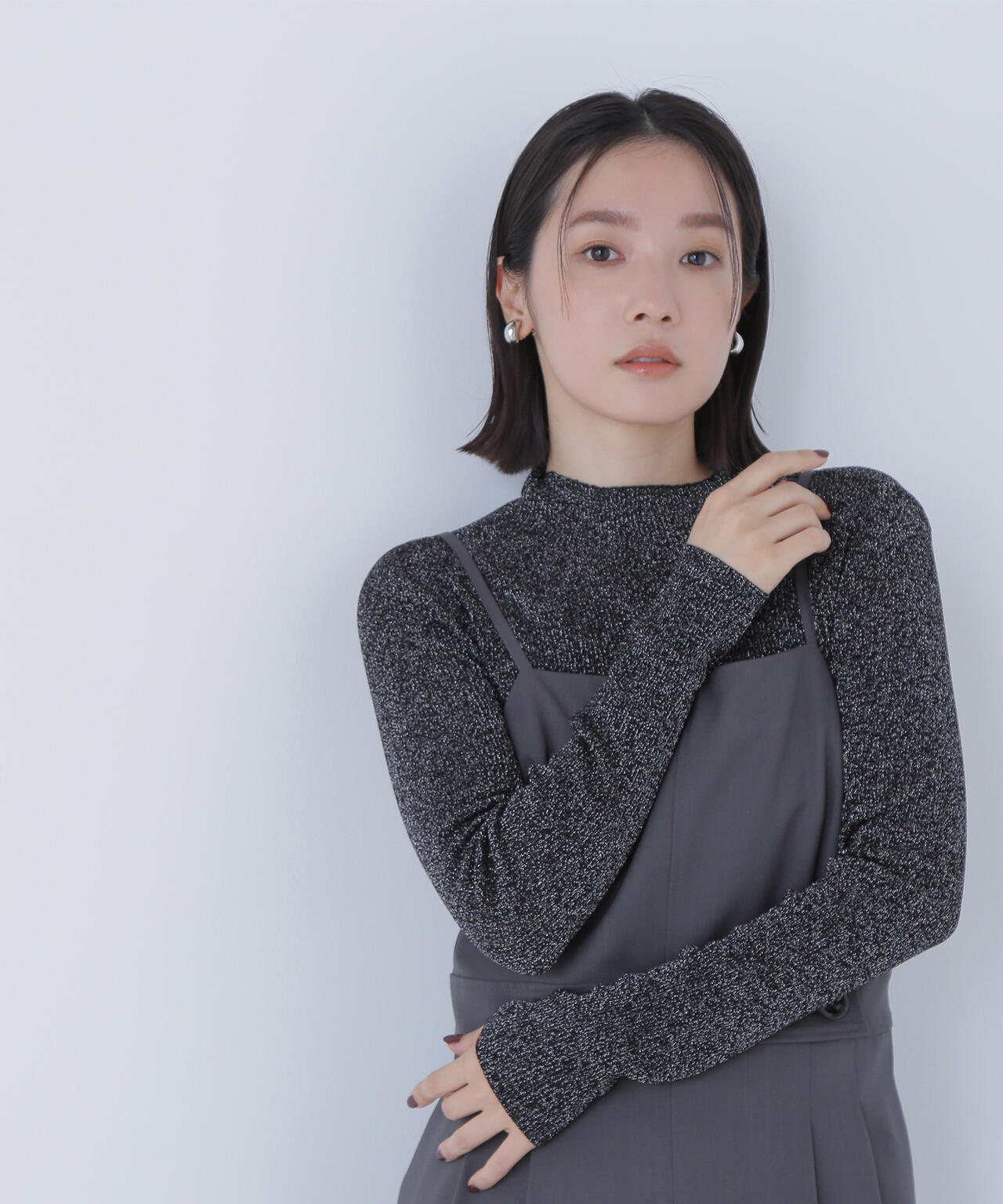 シャイニーハイネックニット | NATURAL BEAUTY BASIC（ナチュラル