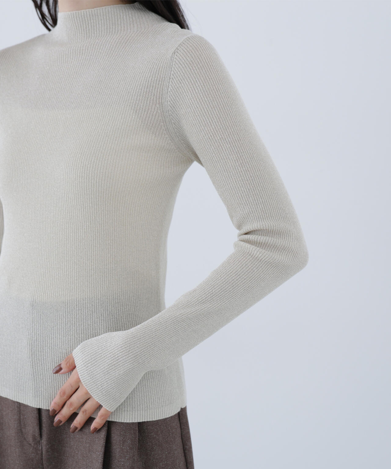 シャイニーハイネックニット | NATURAL BEAUTY BASIC（ナチュラル