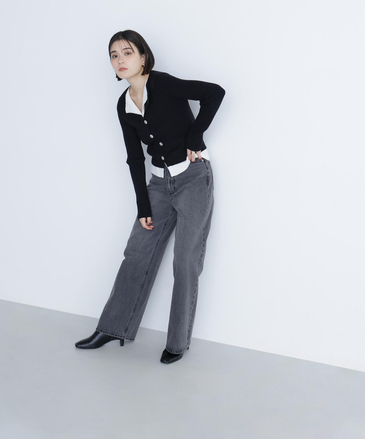 レイヤードライクスキッパーニット