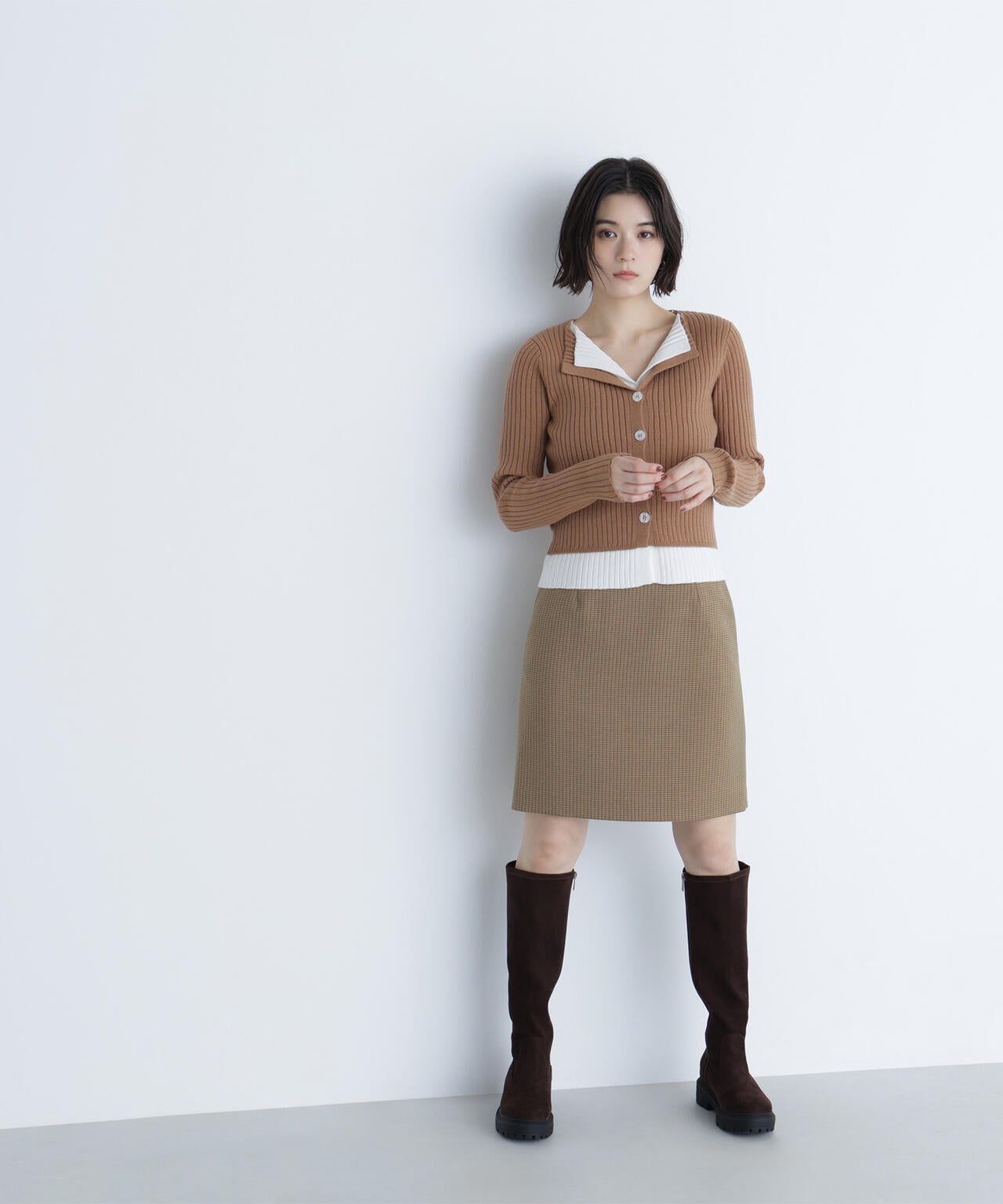 レイヤードライクスキッパーニット