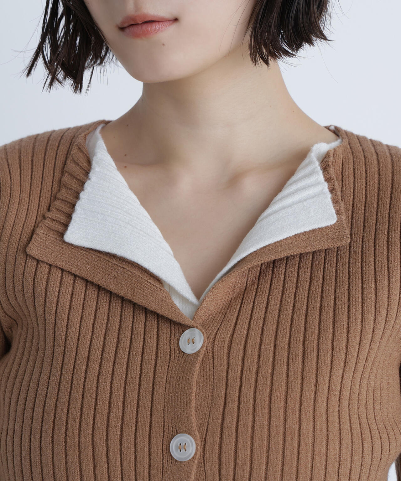 レイヤードライクスキッパーニット