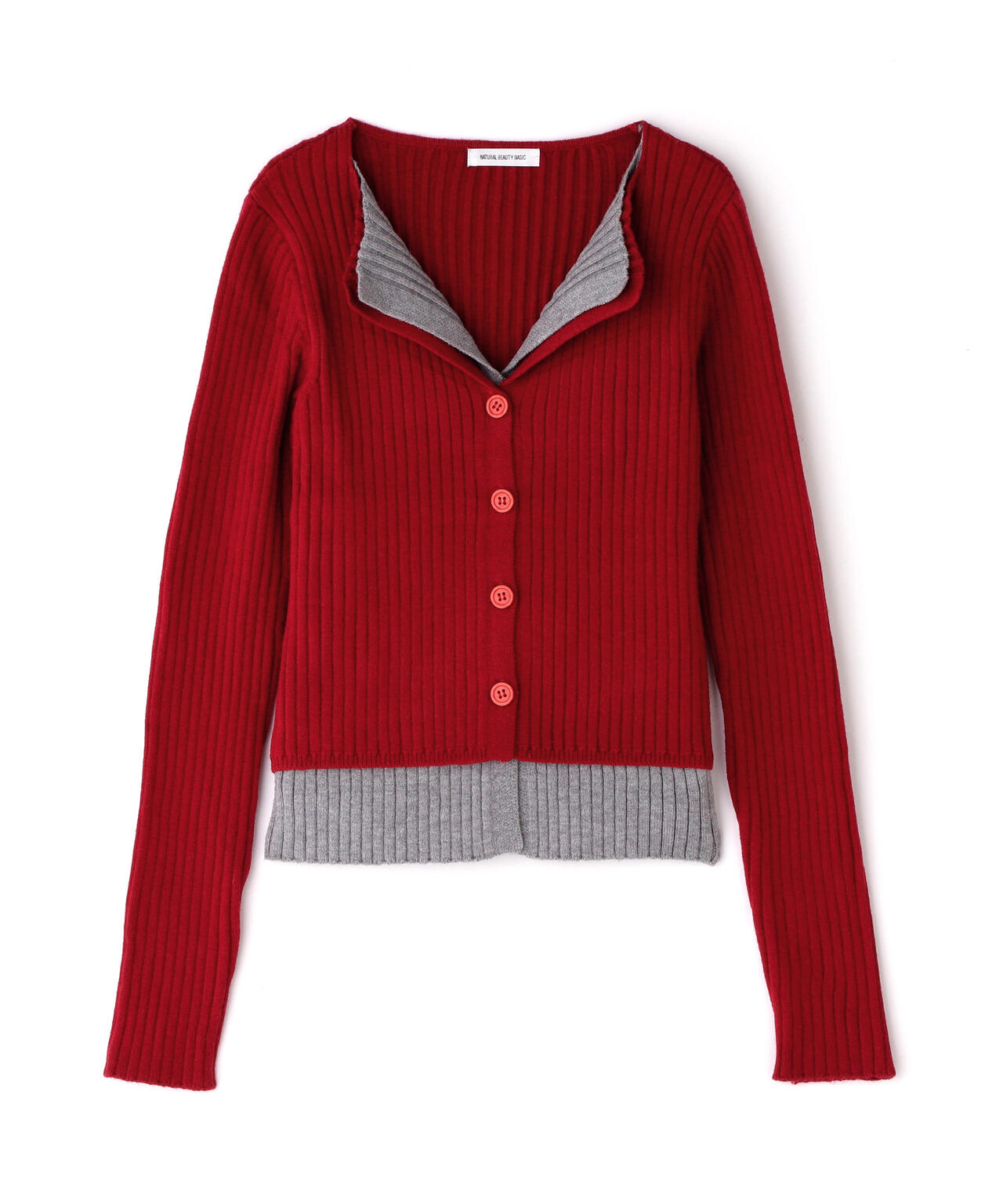 レイヤードライクスキッパーニット