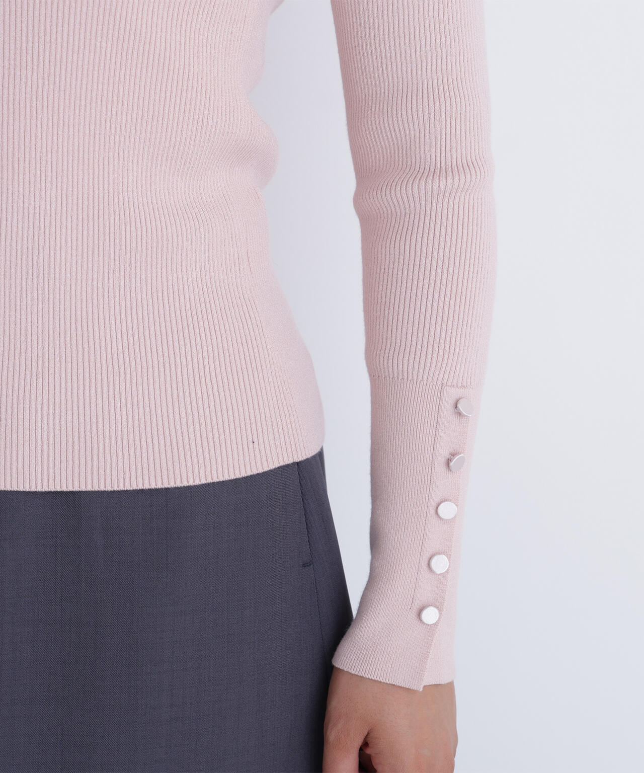 ニュアンスネックリブニット | NATURAL BEAUTY BASIC