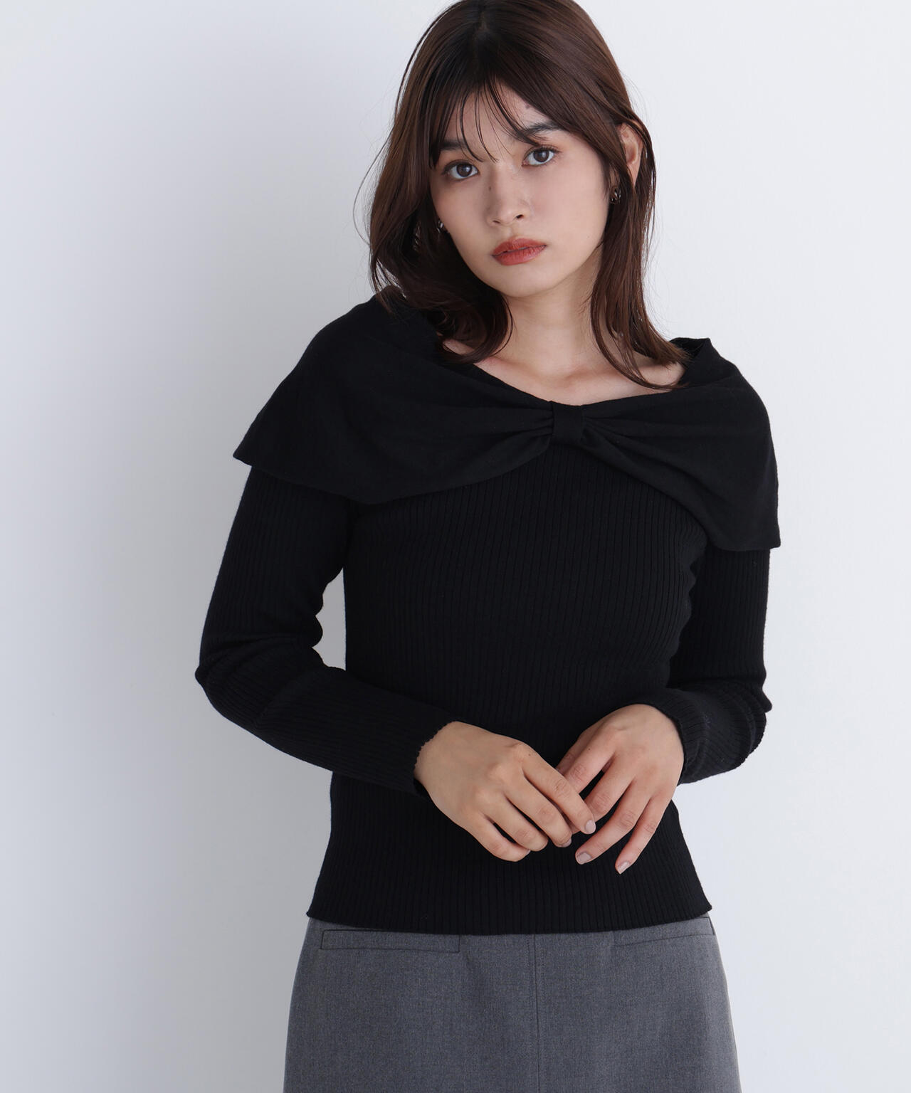 フロントリボンニット | NATURAL BEAUTY BASIC（ナチュラル