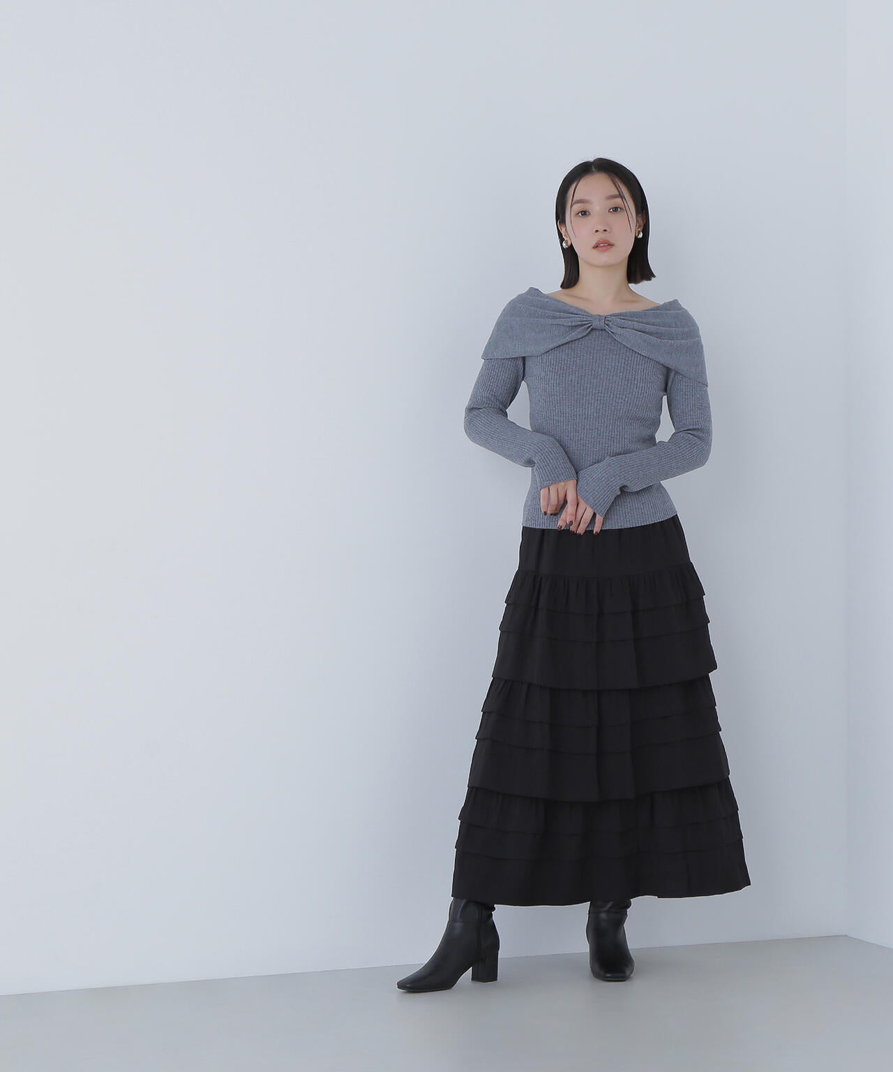 フロントリボンニット | NATURAL BEAUTY BASIC（ナチュラル