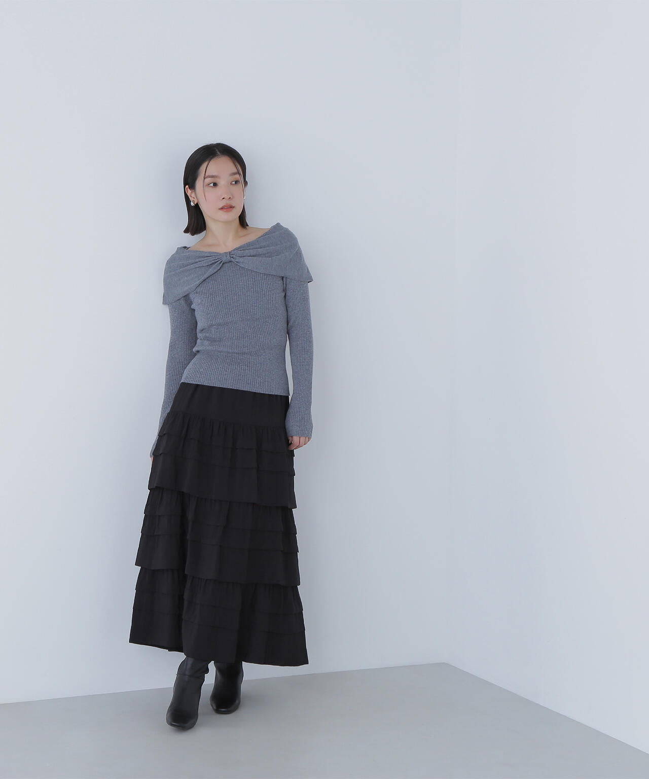 フロントリボンニット＊ | NATURAL BEAUTY BASIC（ナチュラル