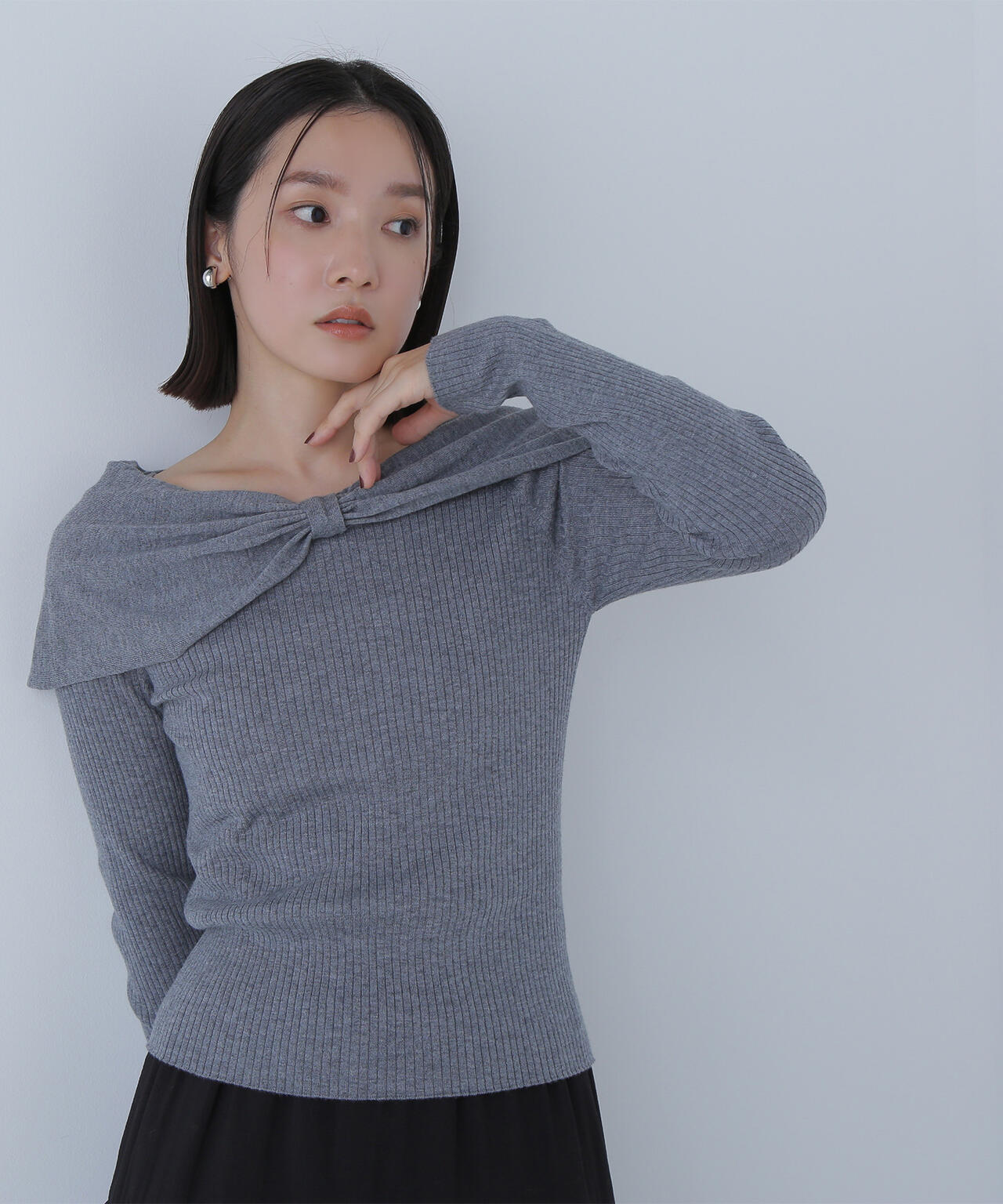 フロントリボンニット | NATURAL BEAUTY BASIC（ナチュラル