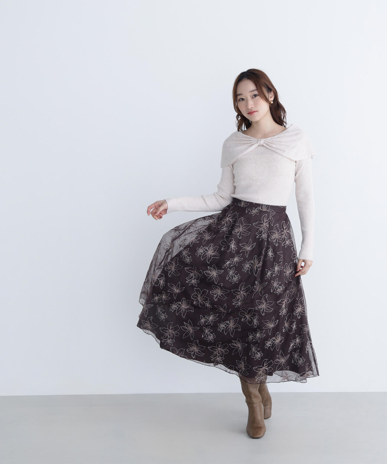 フロントリボンニット | NATURAL BEAUTY BASIC（ナチュラル