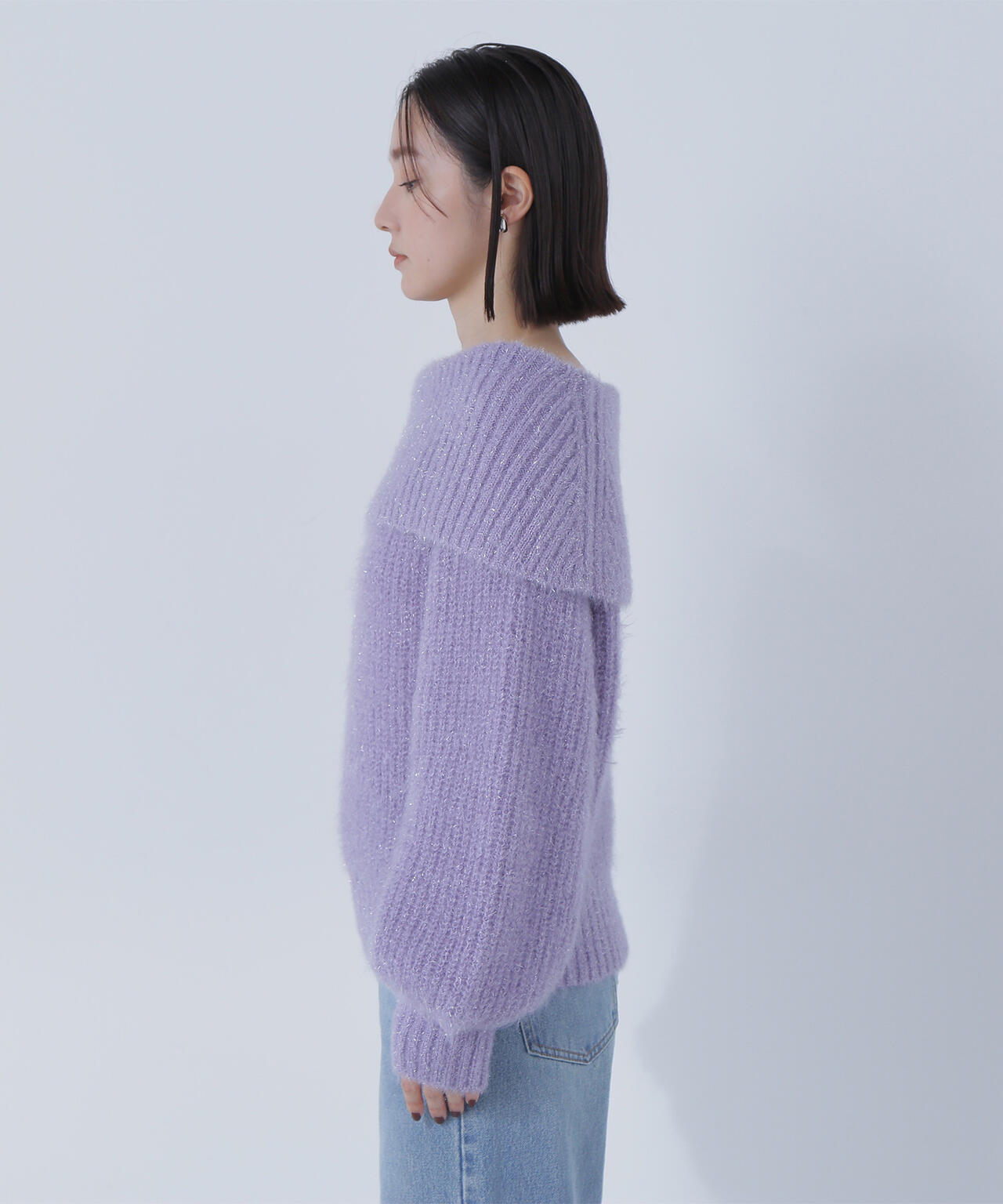 ヘアリーラメオフショルニット | NATURAL BEAUTY BASIC（ナチュラル