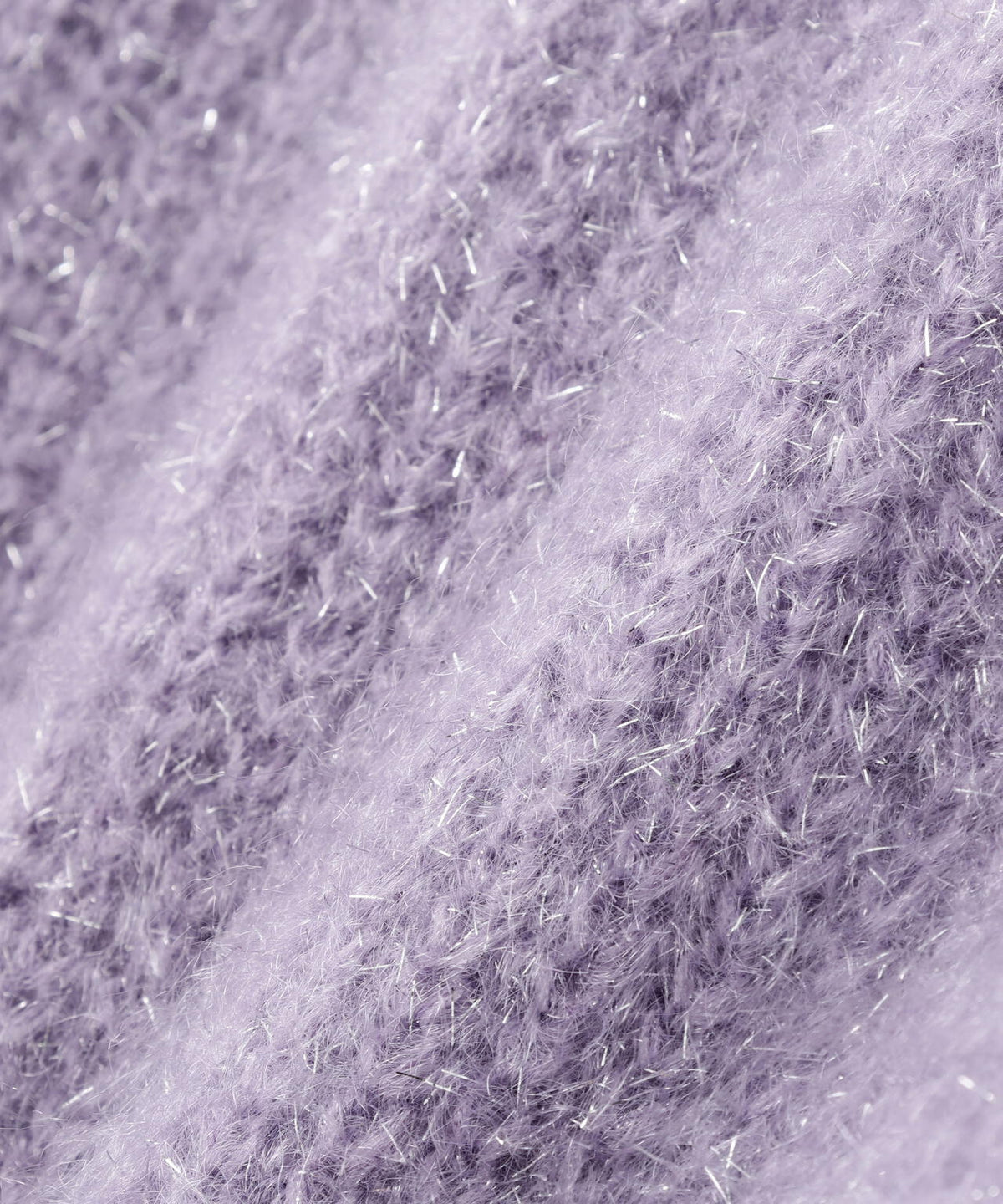 ヘアリーラメオフショルニット