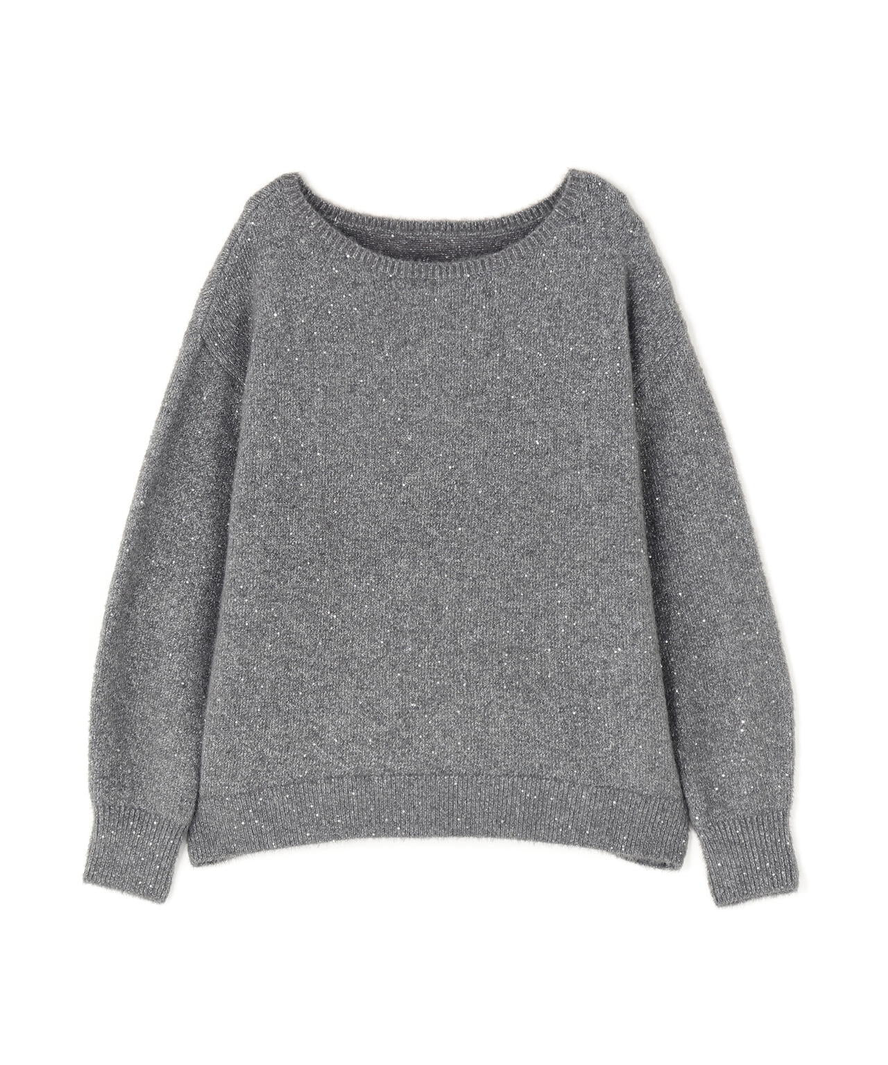 スパンコールフェザーラメニット