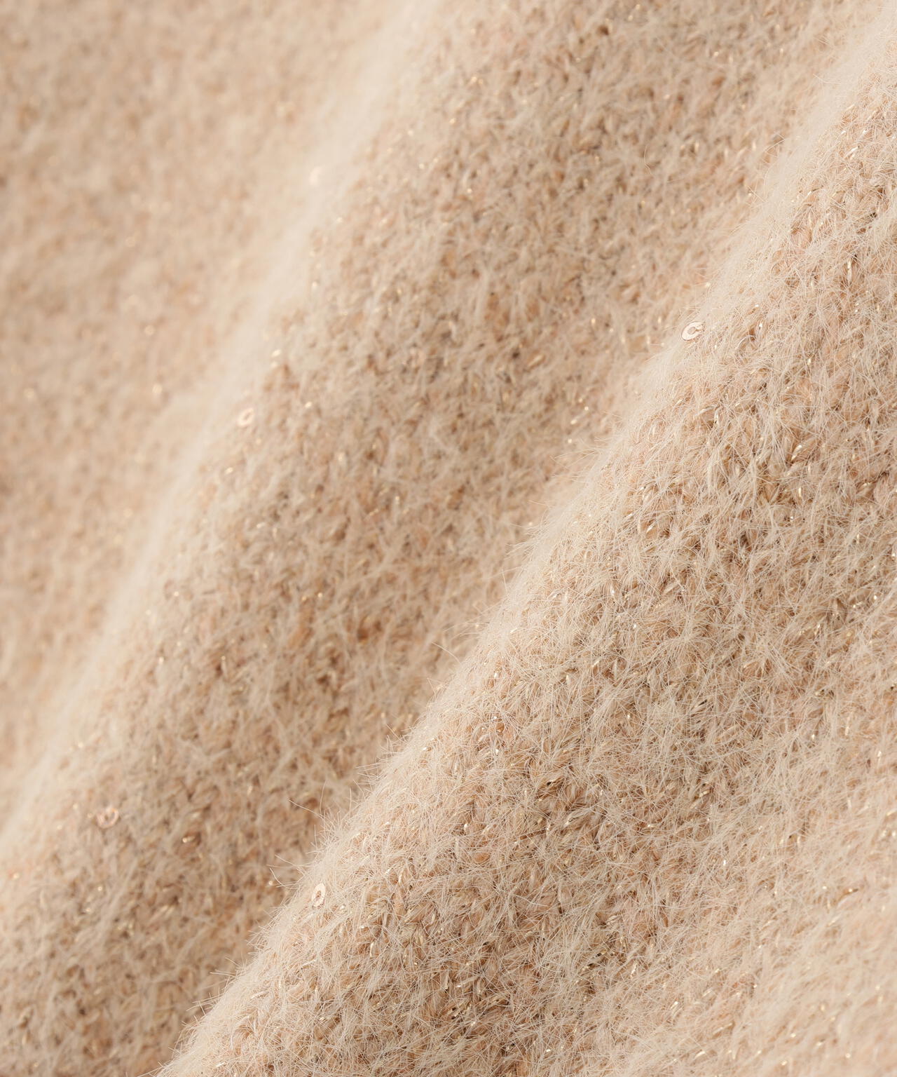 スパンコールフェザーラメニット