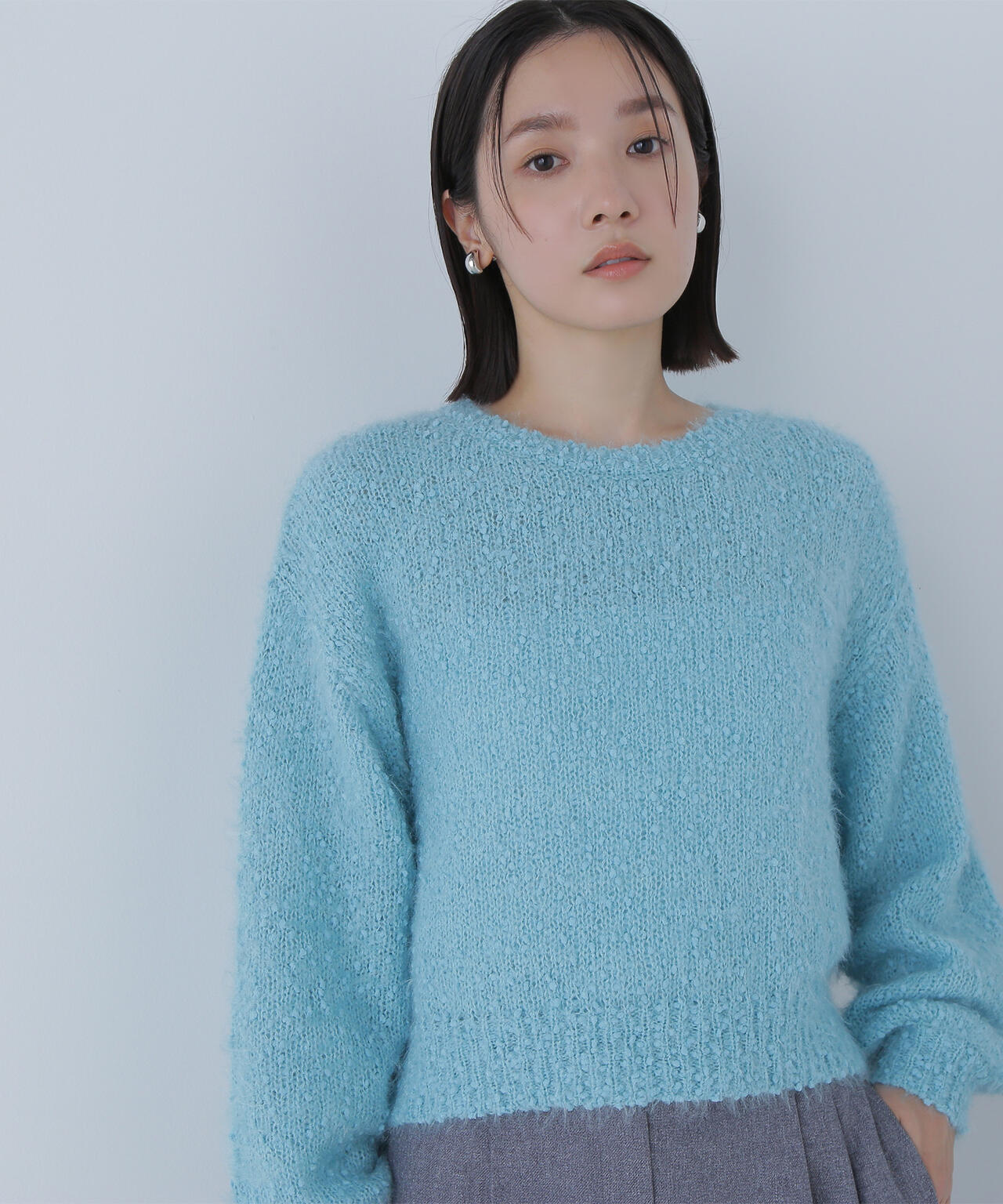 フェザーネップニット