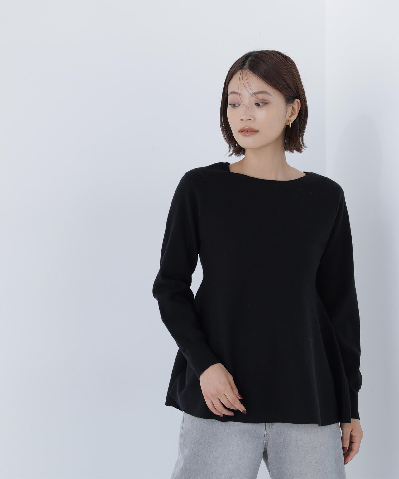 ペプラムチュニックニット | NATURAL BEAUTY BASIC（ナチュラル
