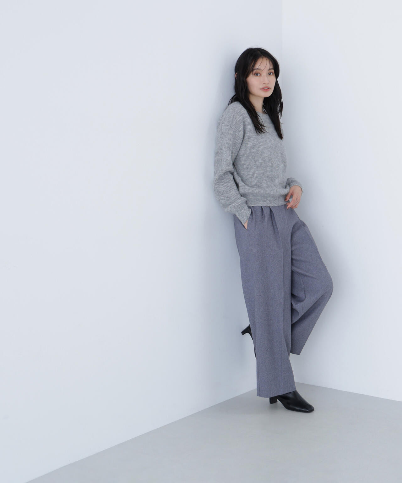 アルパカ混クルーネックニット | NATURAL BEAUTY BASIC（ナチュラル