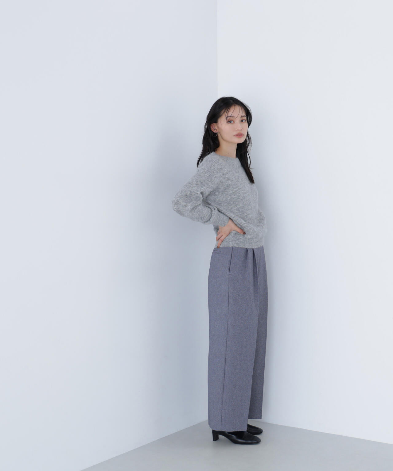 新品未使用 H BEAUTY&YOUTH S クルーネックニット アルパカ混 BEAUTY＆YOUTH UNITED ARROWS セーター ニット エアシャギー アルパカ