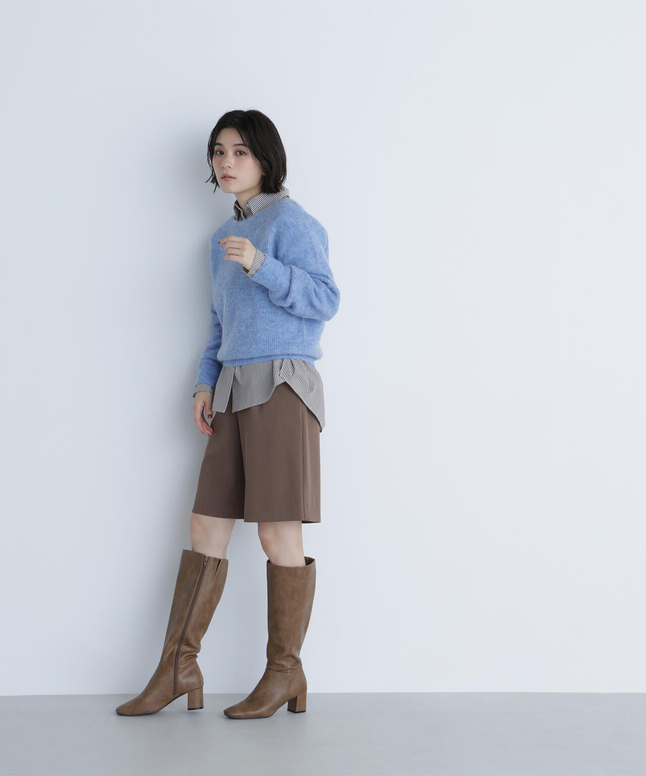 アルパカ混クルーネックニット | NATURAL BEAUTY BASIC（ナチュラル