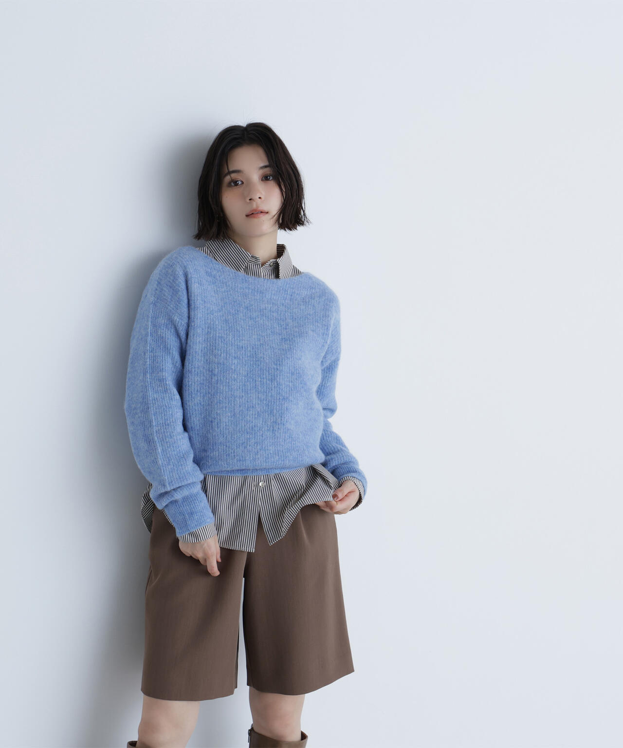 アルパカ混クルーネックニット | NATURAL BEAUTY BASIC（ナチュラル