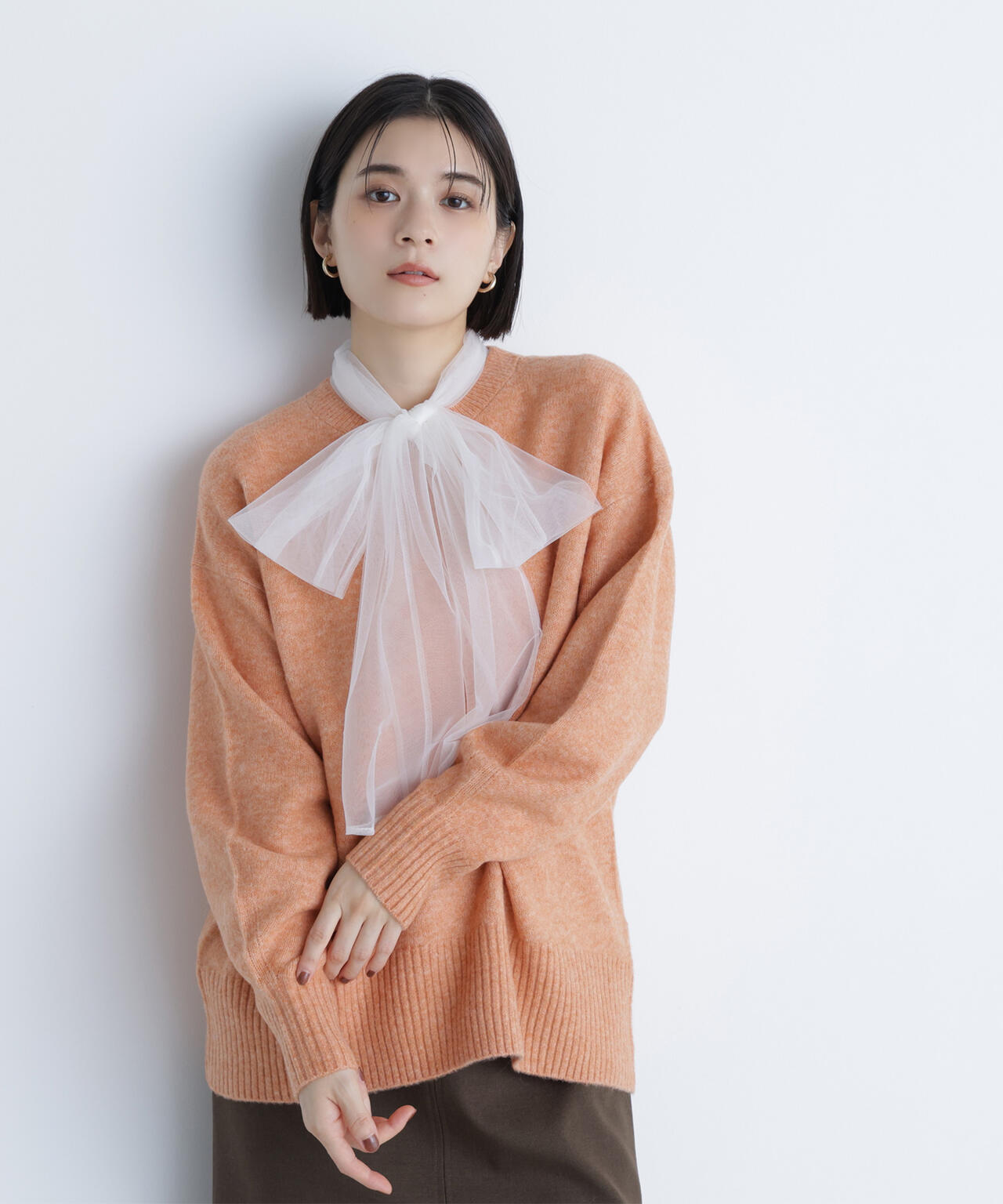 ナチュラルビューティーベーシック（NATURAL BEAUTY BASIC）/バックスリットミドルニット バックスリットミドルニット | NATURAL BEAUTY BASIC（ナチュラル