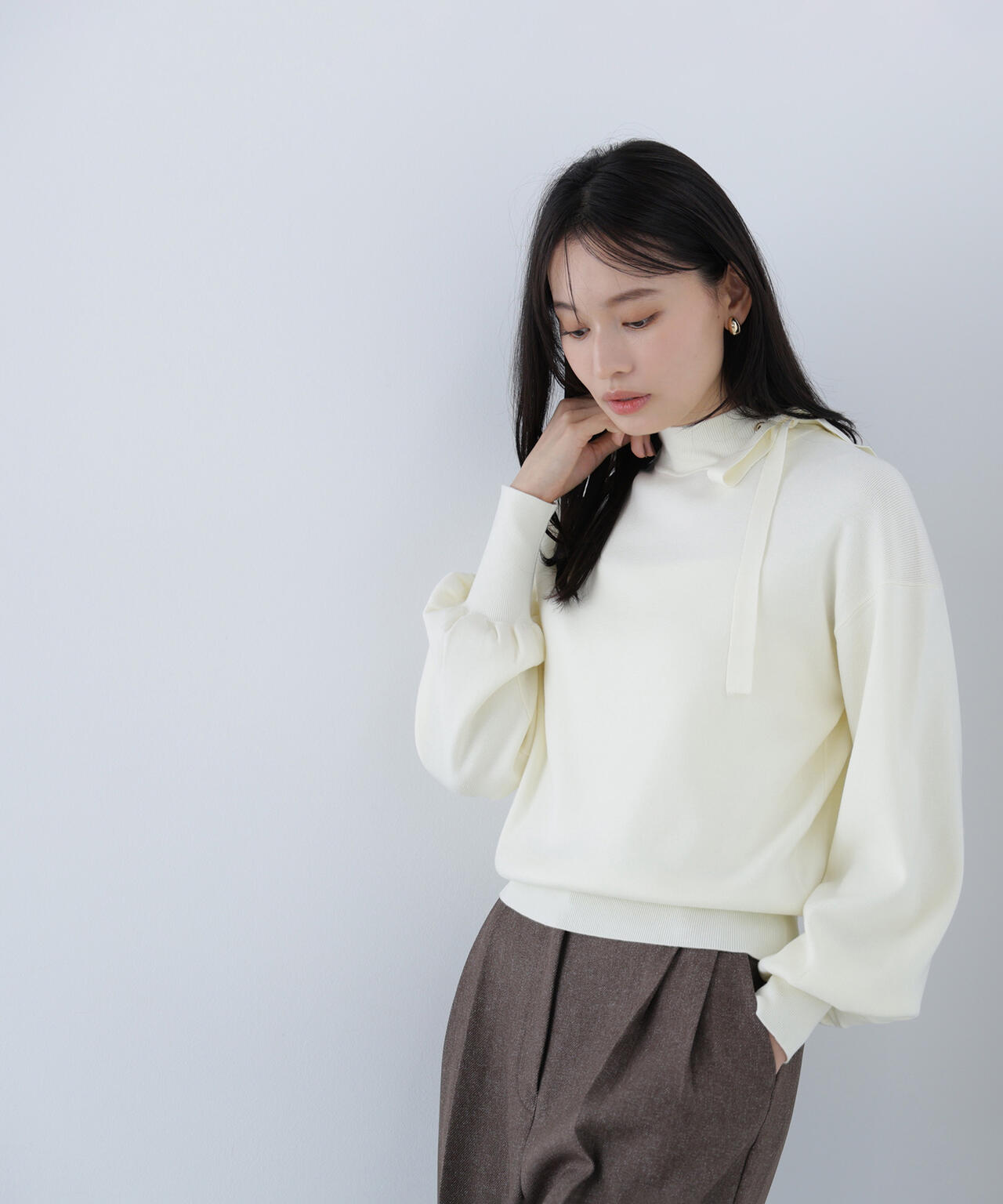 サイドナローリボンニット | NATURAL BEAUTY BASIC（ナチュラル